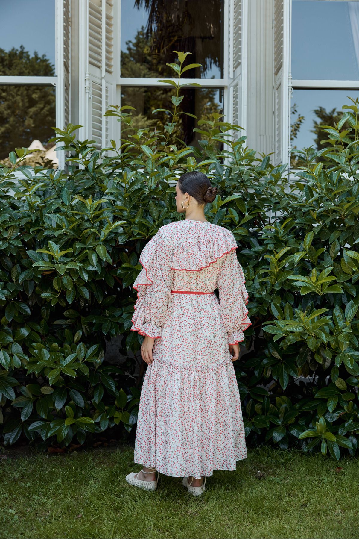 NUR KALAY COLLECTION-FLOWER PATTERNED DRESS 4