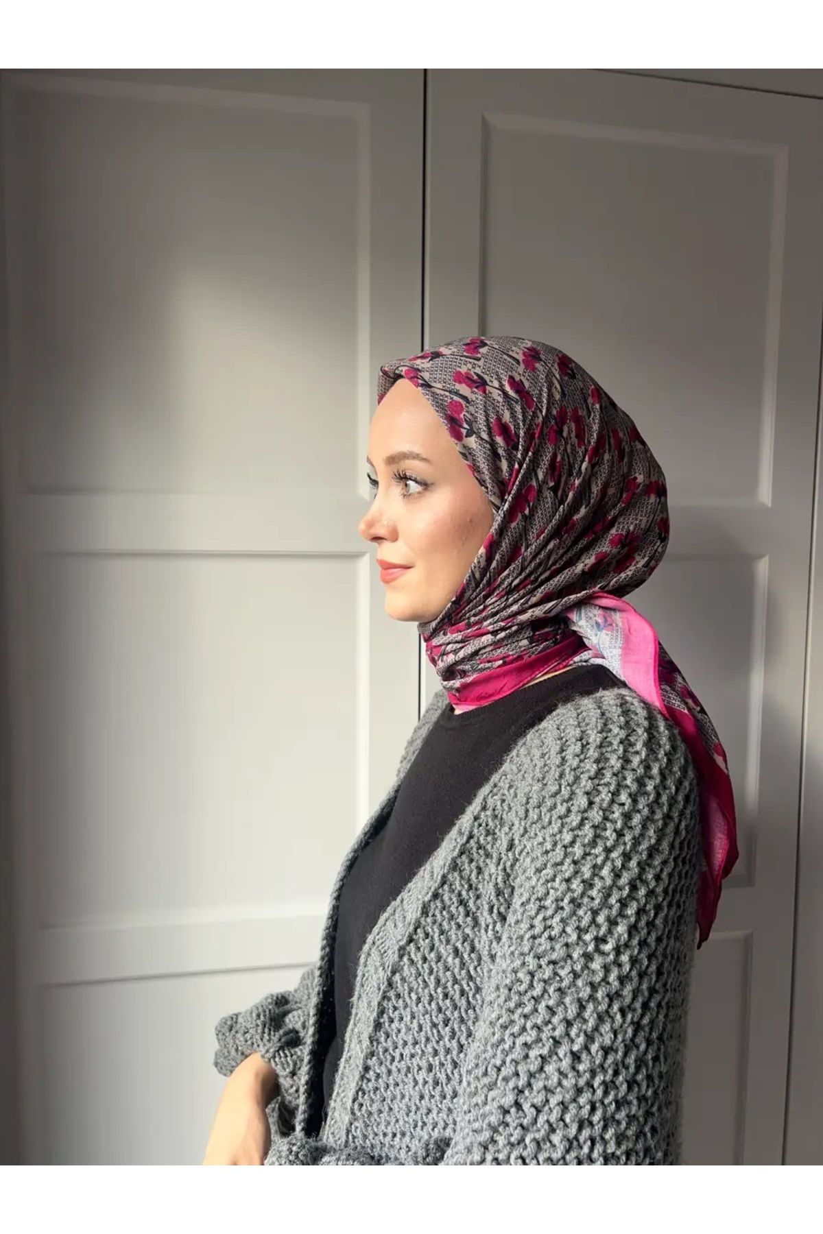Modakaşmir-Flower Spring Pattern Bamboo Scarf 3