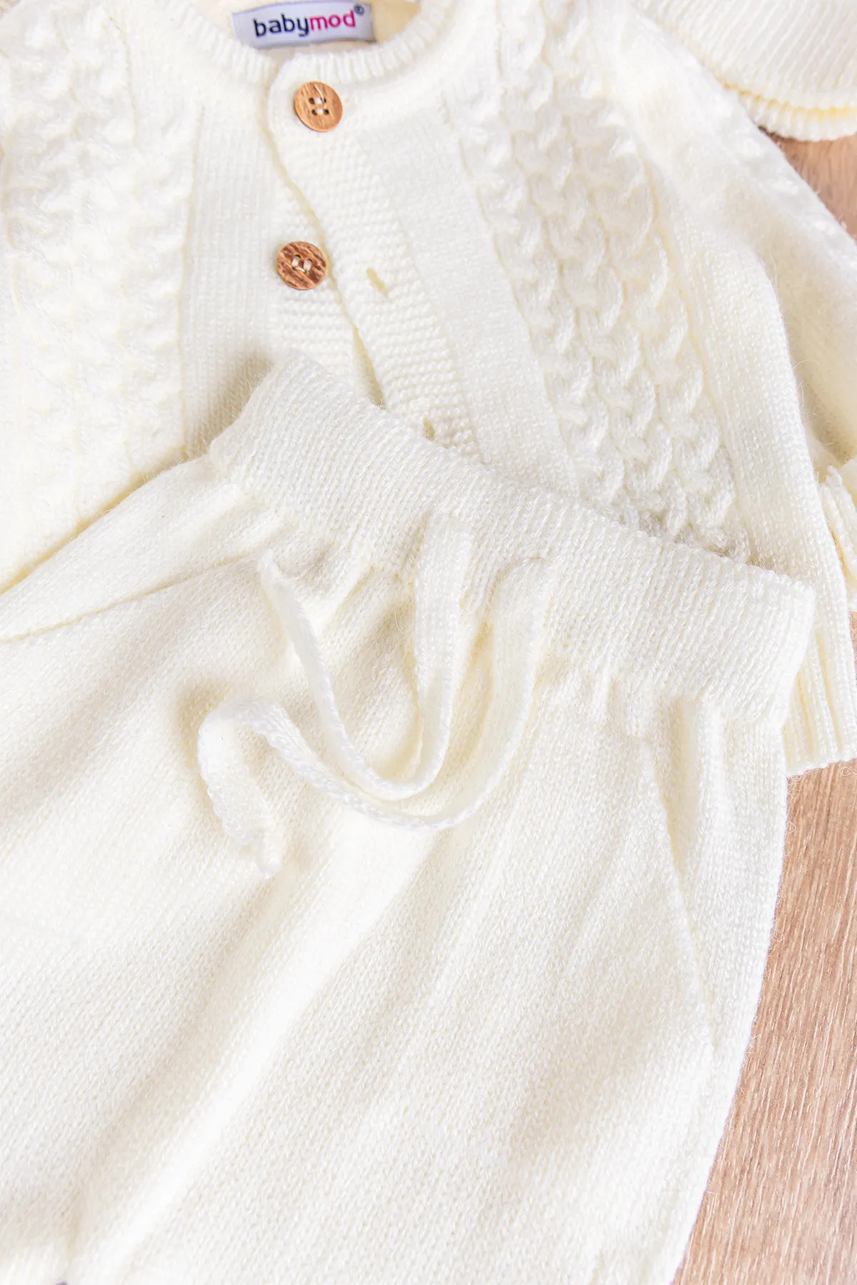 Babymod Bereli Triko Hırkalı Kışlık Erkek Bebek Takım Set fotoğrafı 2 (önizleme)