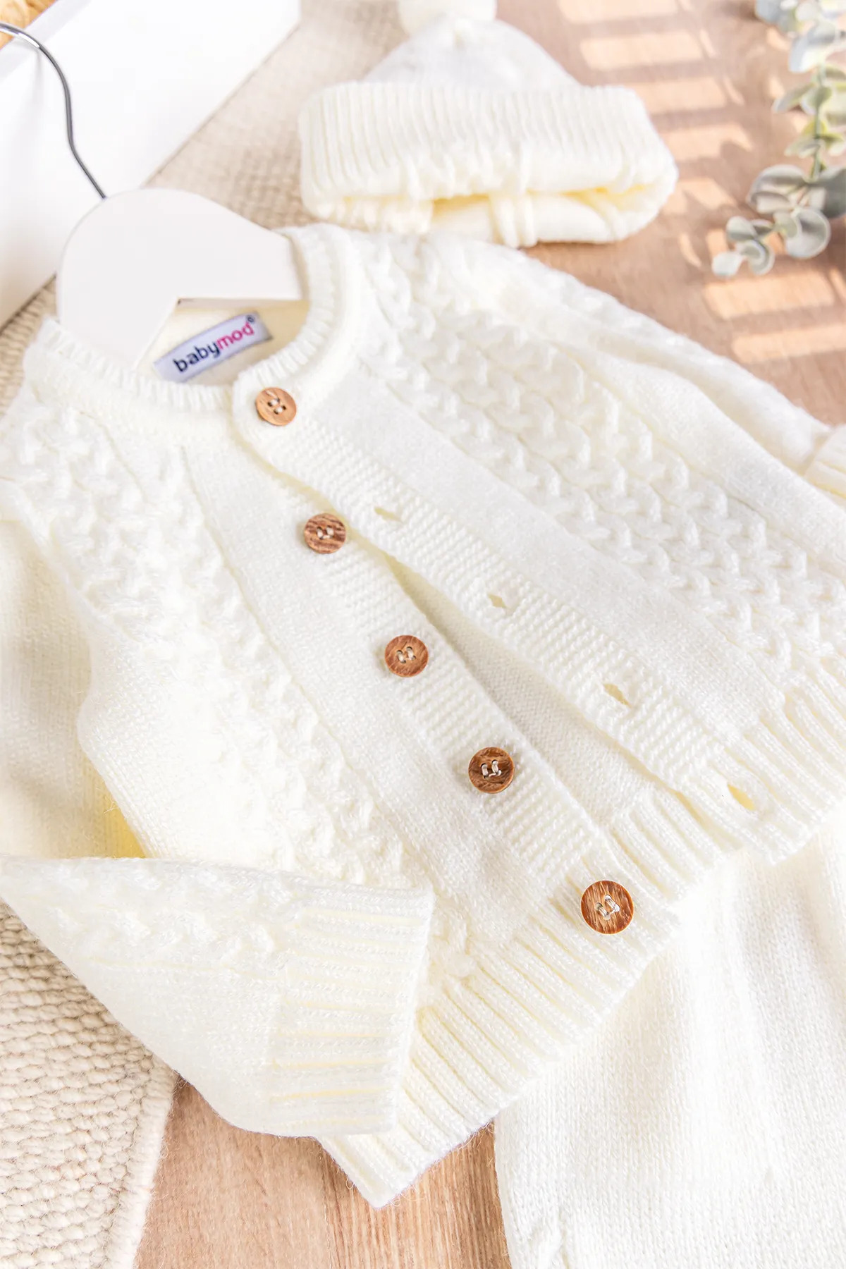 Babymod Bereli Triko Hırkalı Kışlık Erkek Bebek Takım Set fotoğrafı 5 (önizleme)