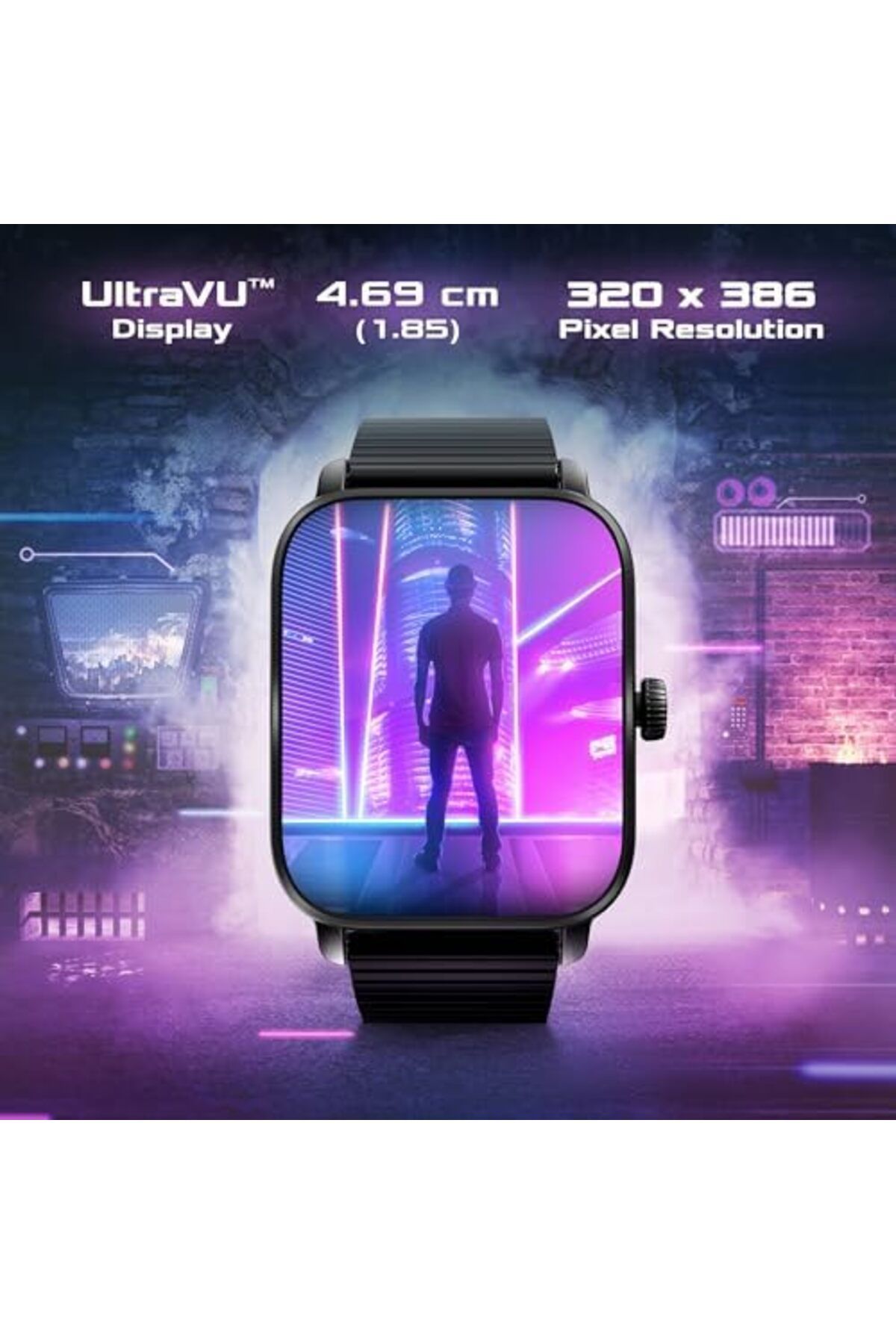 FASTRACK-Phantom Smart Watch | 1.85" UltraVU Display | Functional Crown | SingleSync BT Calling | 10 4