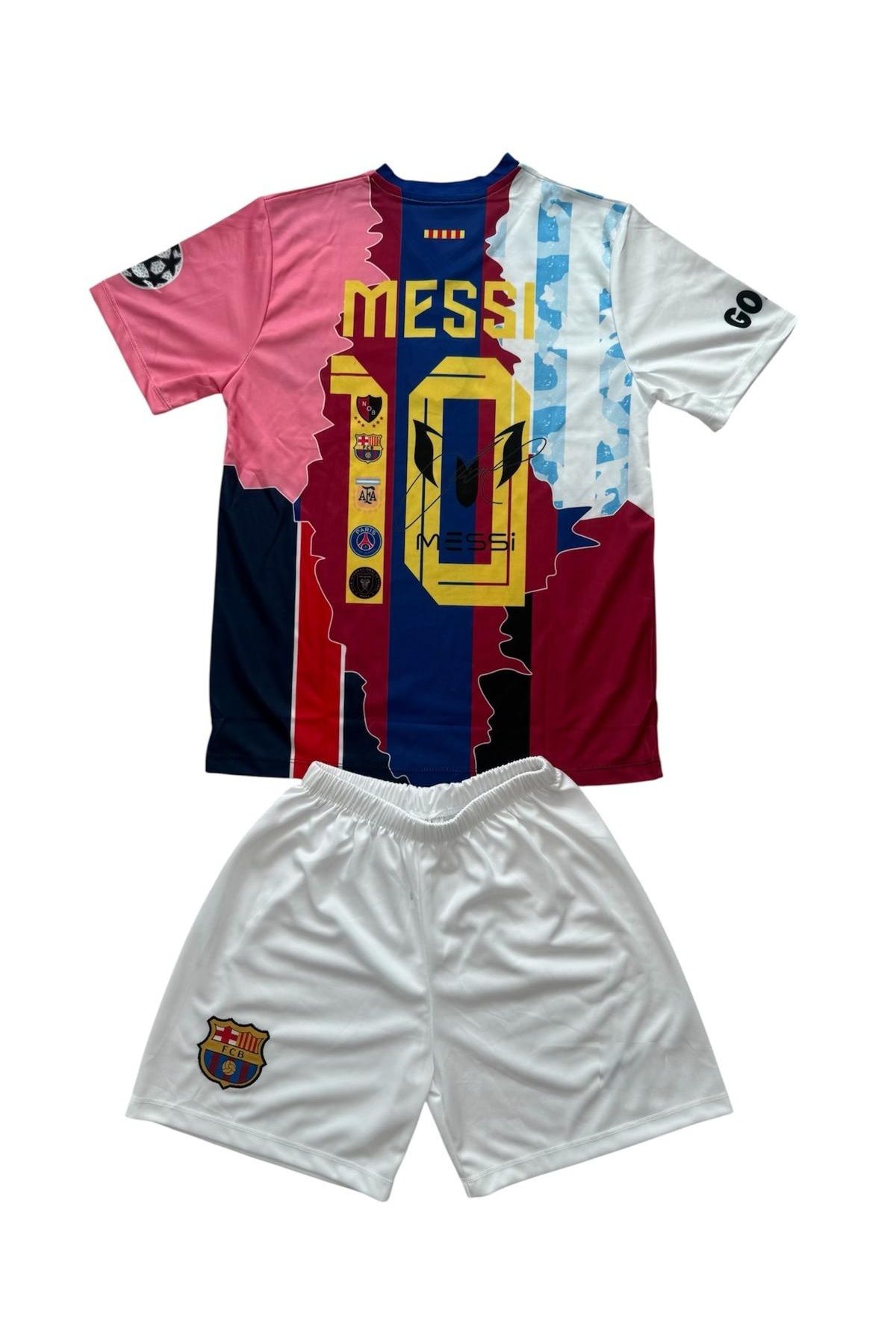 TETYS-New Design Custom Mix Series High Quality-Li̇onel-M.E.S.S.İ-10-Full Sets Common Set of 2 Child Jersey 1