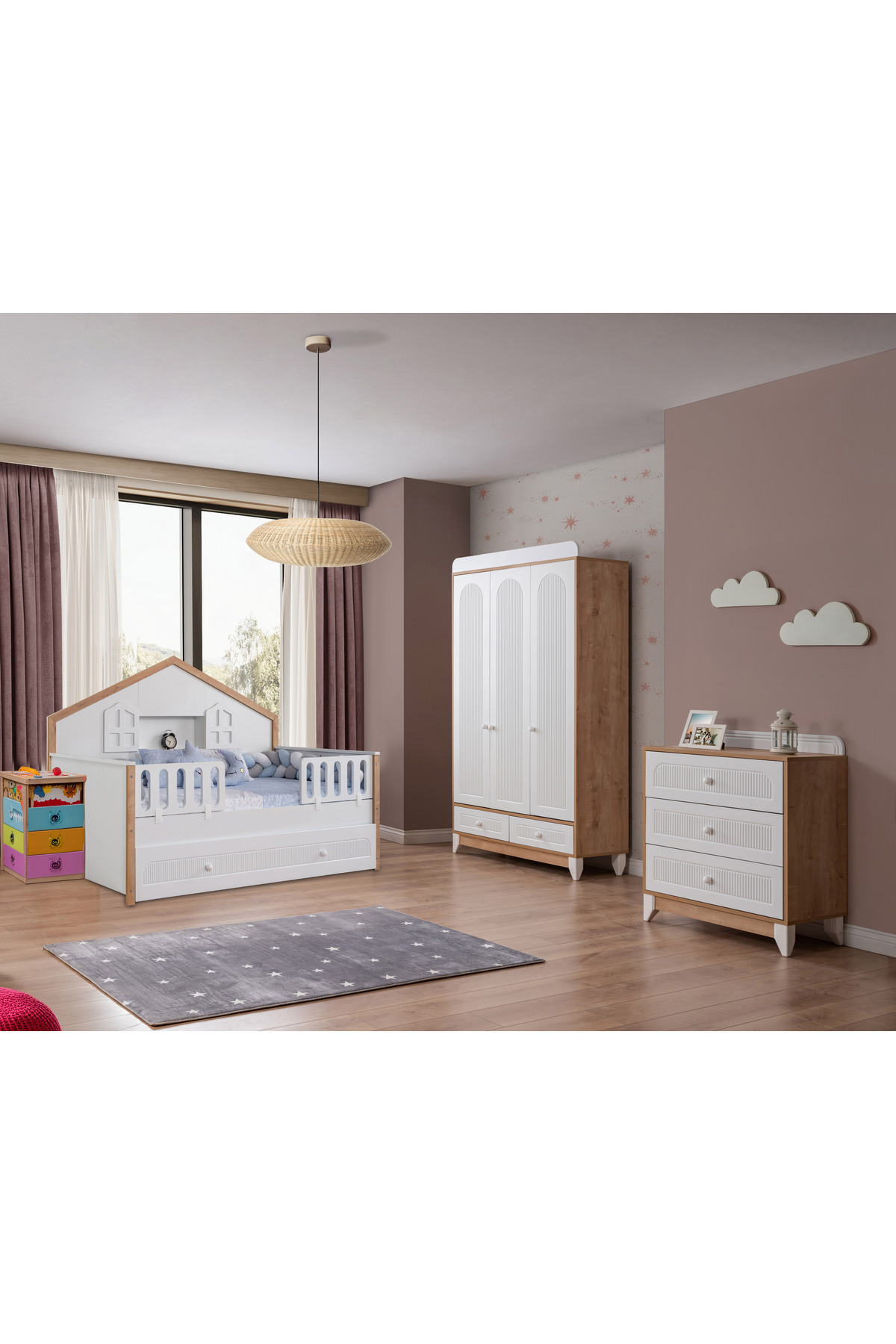 miracool Mira Meşe Montessori Bebek ve Çocuk Oda Takımı / Ücretsiz Kurulum