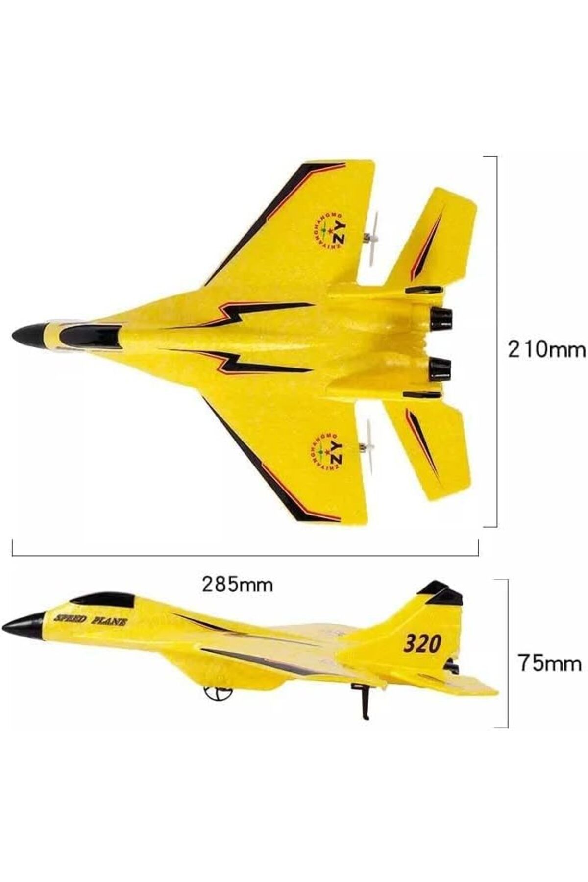 Generic-SkyWings EasyFlyer: RC Plane, F22 RC Airplane Fighter Ready to Fly, 2.4Ghz 2 Channel Remote Control 4