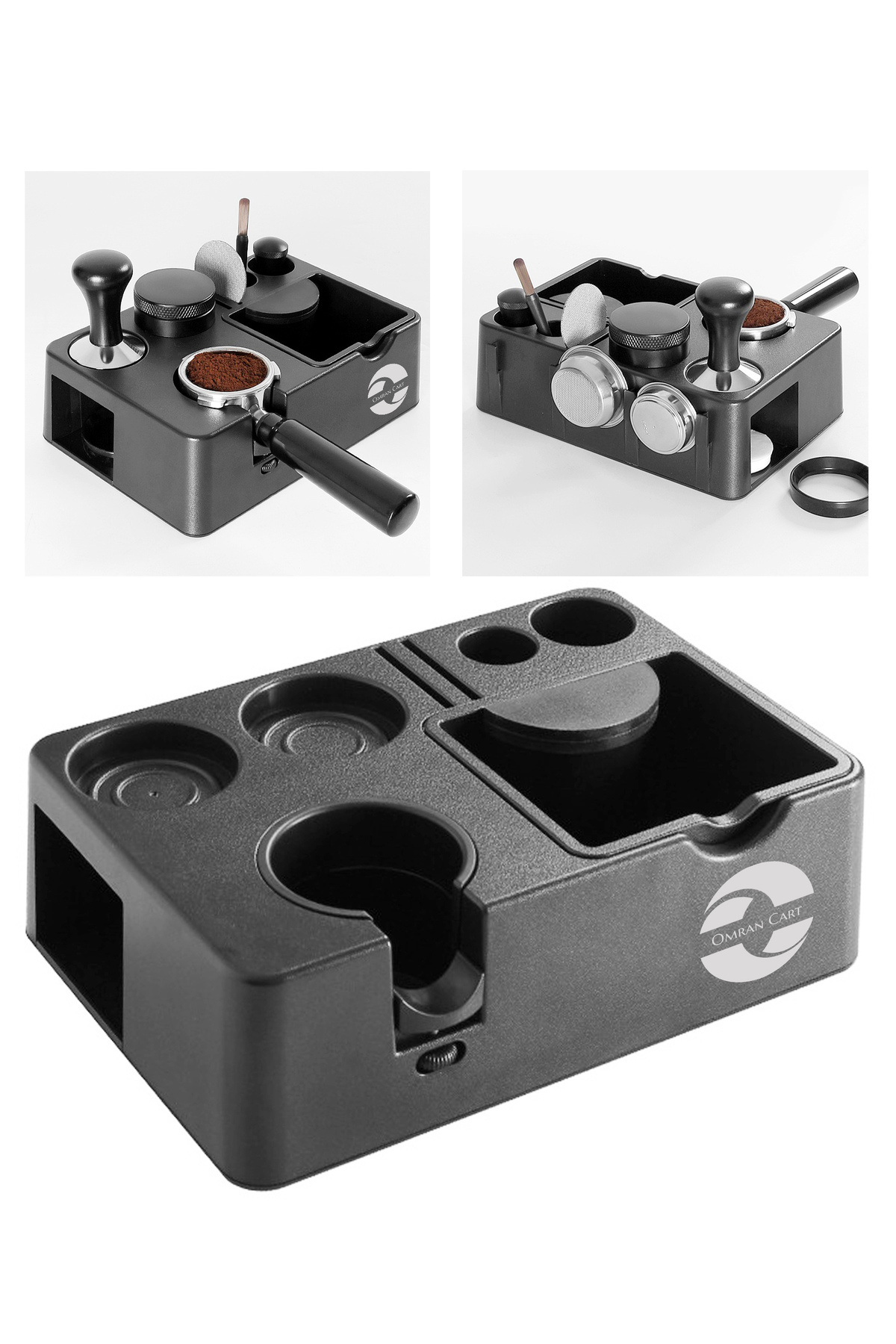 Omran Cart-10-in-1 Espresso Tamping Station with Detachable Knock Box & Multi Tool Organizer 1