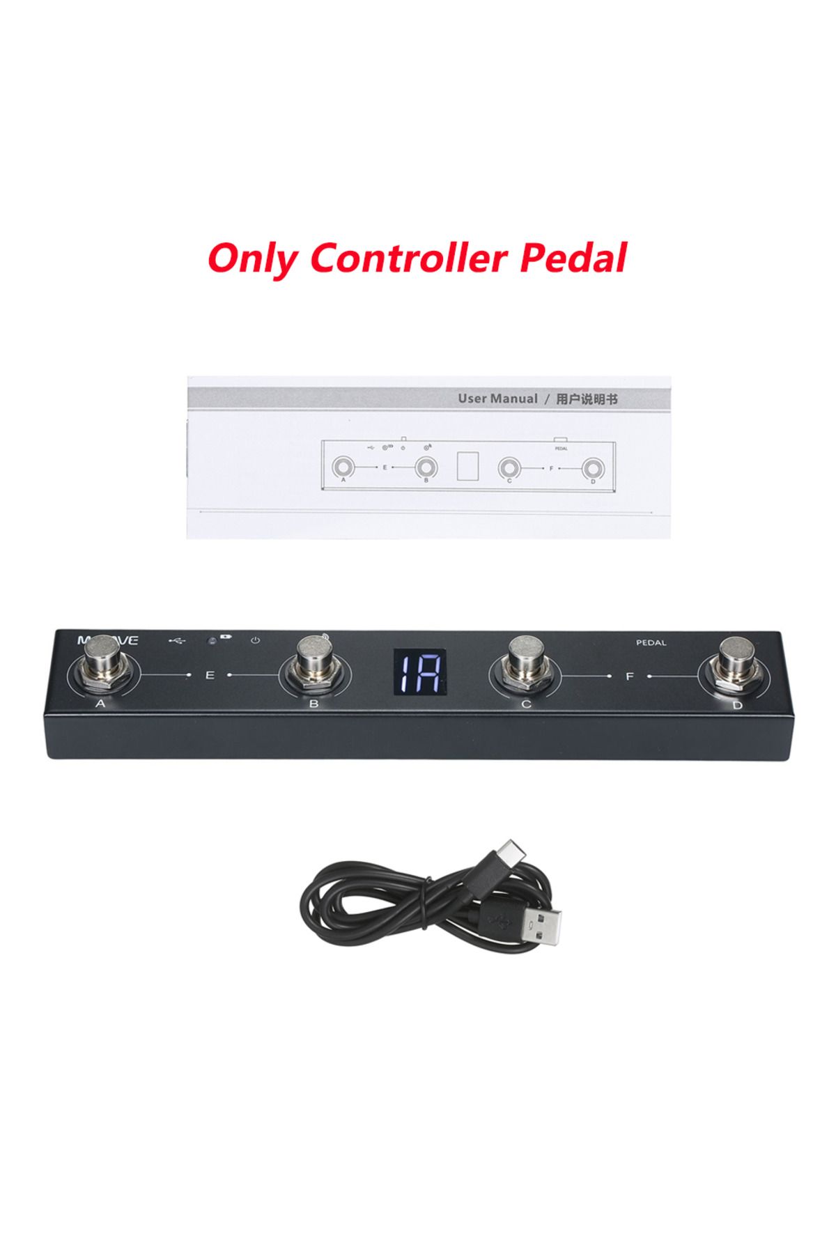 Joyo-M-vave Transmission M-vave Chocolate Midi Controller Bt Rechargeable 4 Buttons Midi Controller Pedal 1
