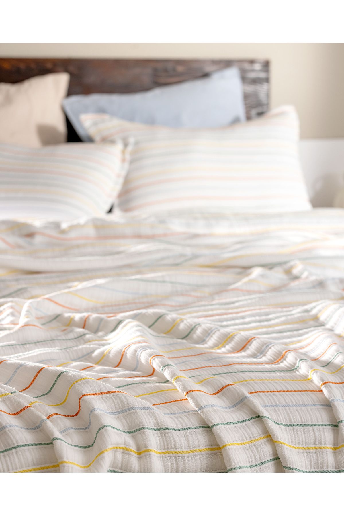 Madame Coco-Josselin Double Cotton Bedspread - Colorful 5