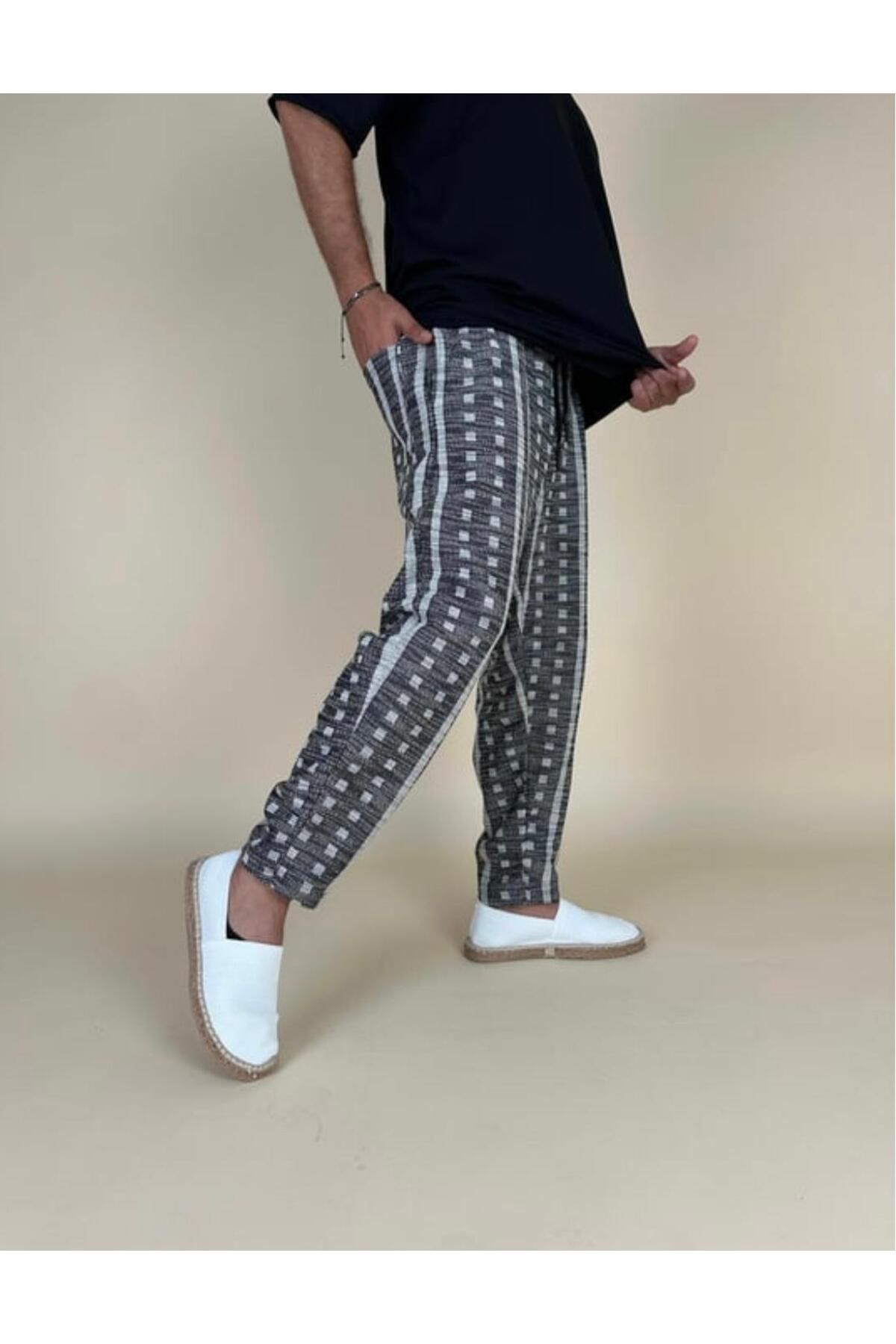 SUPERBLUE-Bohemian Fabric Men's Boho Baguette Pants 3