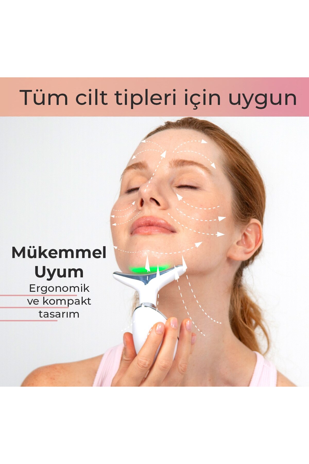 Relift Çok Amaçlı Yüz Boyun Ledli Terapi Cilt Bakım Cihazı — سفید FBC955 — تصویر 4 از 6