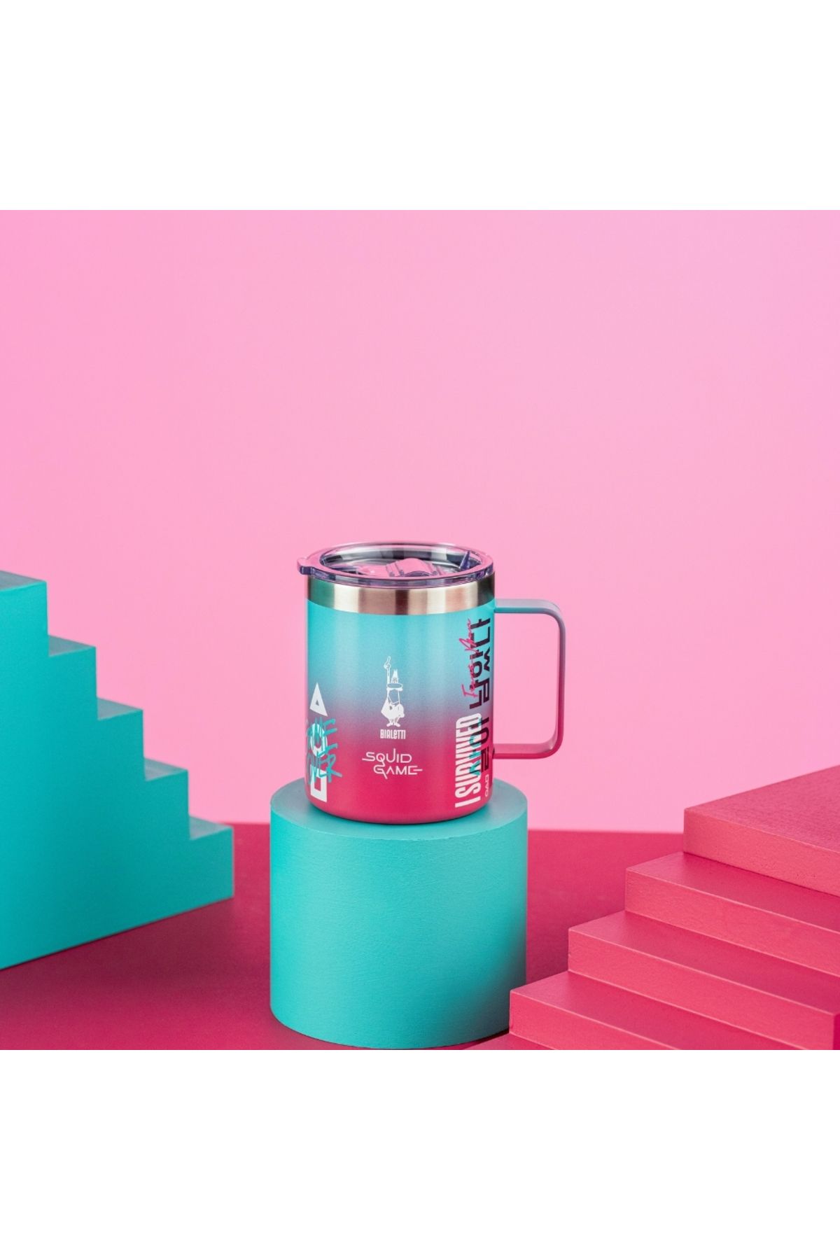 Bialetti-Squid Game Thermal Mug with Handle 420 ml 3