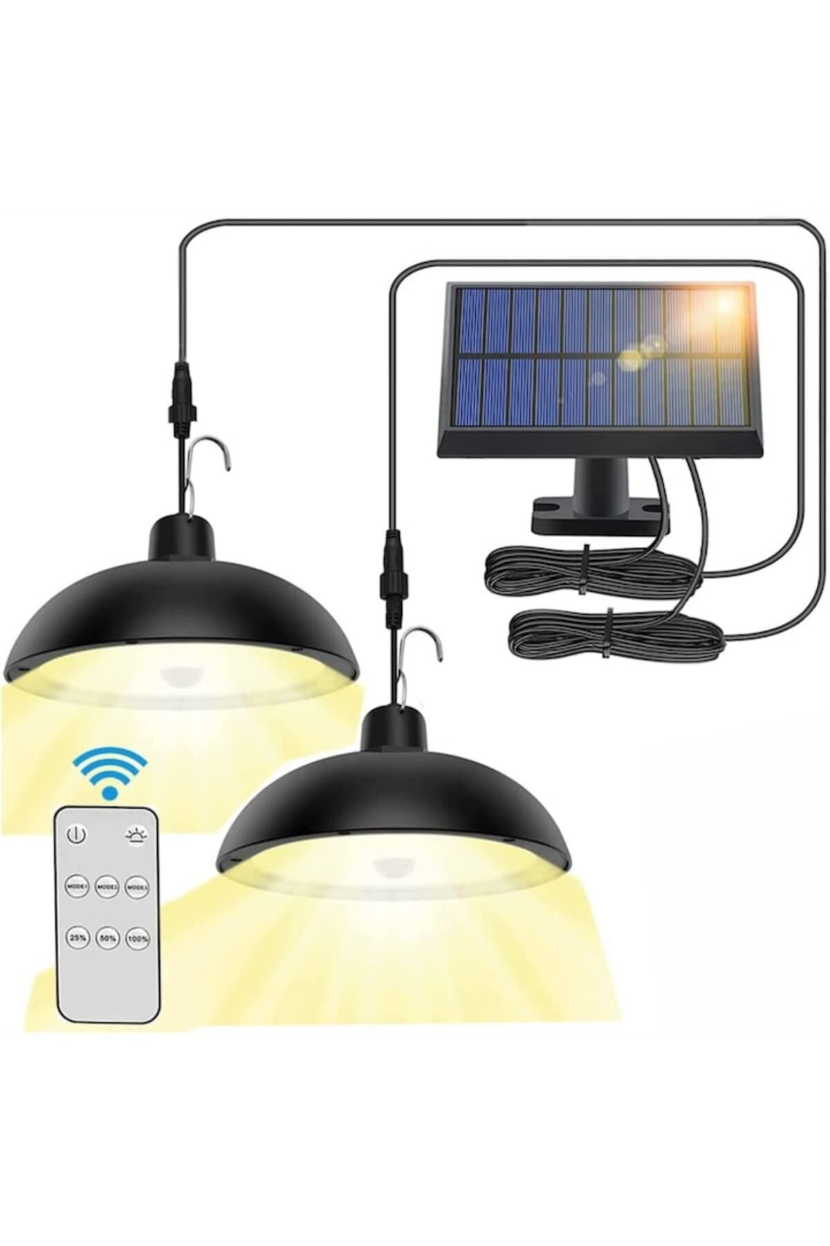stuffix-Solar LED Lamp with Motion Sensor, Remote Control, IP65 Waterproof, Outdoor Use, Warm White 60 LEDs 3