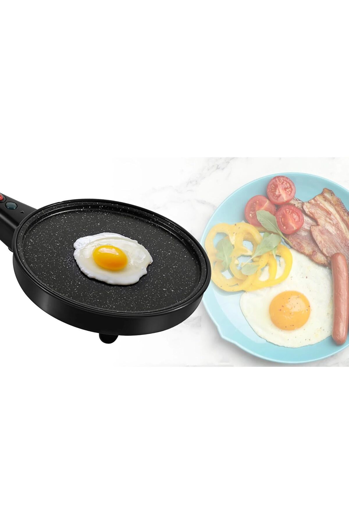 Biki-Electric Popcorn and Crepe Maker – 800W Multi-functional Non-stick Appliance 5