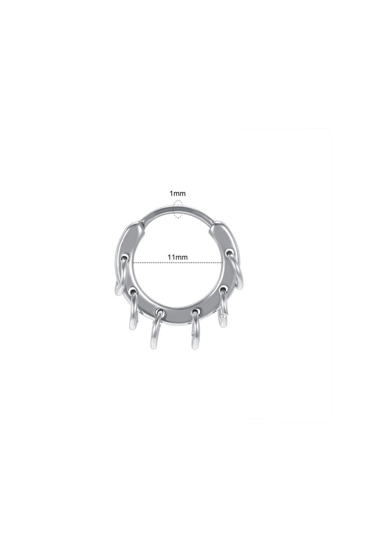 Viking-أقراط للجنسين من الفولاذ عيار 316L مع إكسسوارات حلقية 2