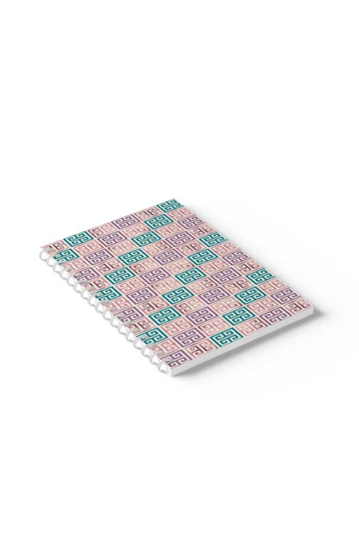 LOWHA-Spiral Notebook with Front and Back Hard Covers Featuring Colourful Shapes Design 2
