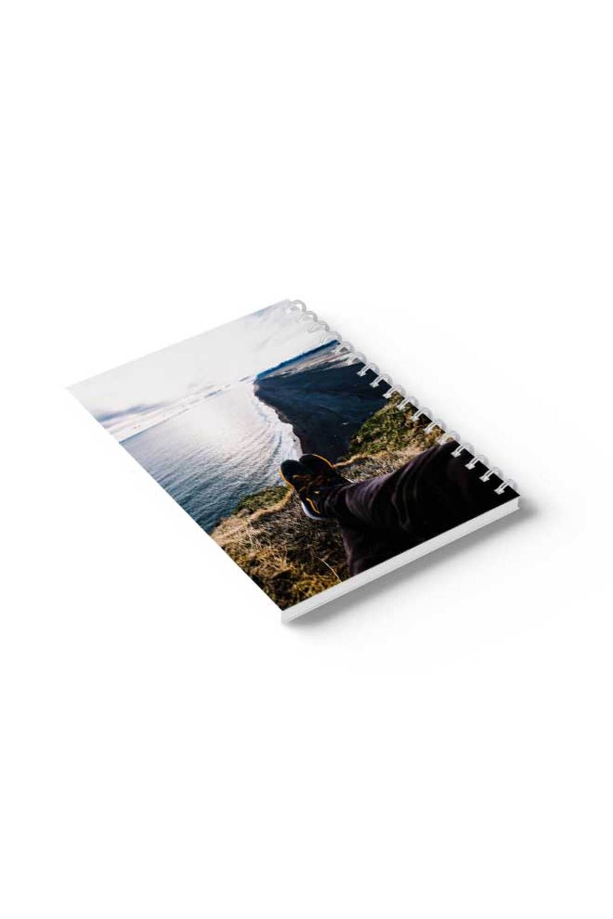 LOWHA-Spiral Notebook with Front and Back Hard Covers Featuring Alone in Nature Design 6
