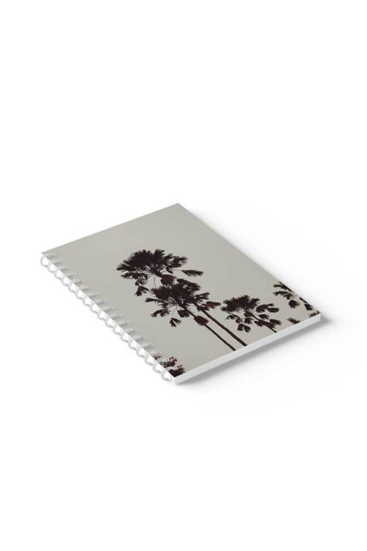 LOWHA-Spiral Notebook with Front and Back Hard Covers Featuring Palms Design 2