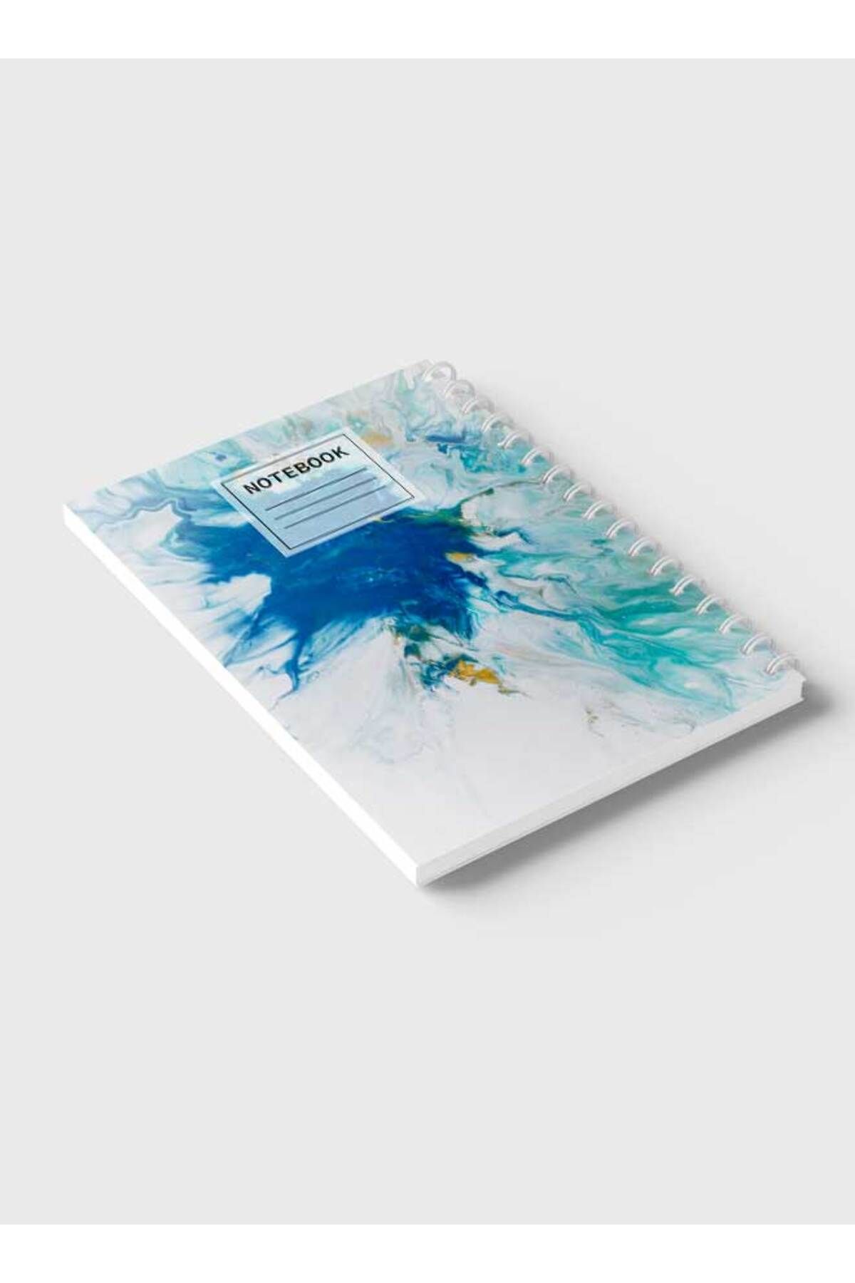 LOWHA-Spiral Notebook with Front and Back Hard Covers Featuring Ceramic Texture Design 6