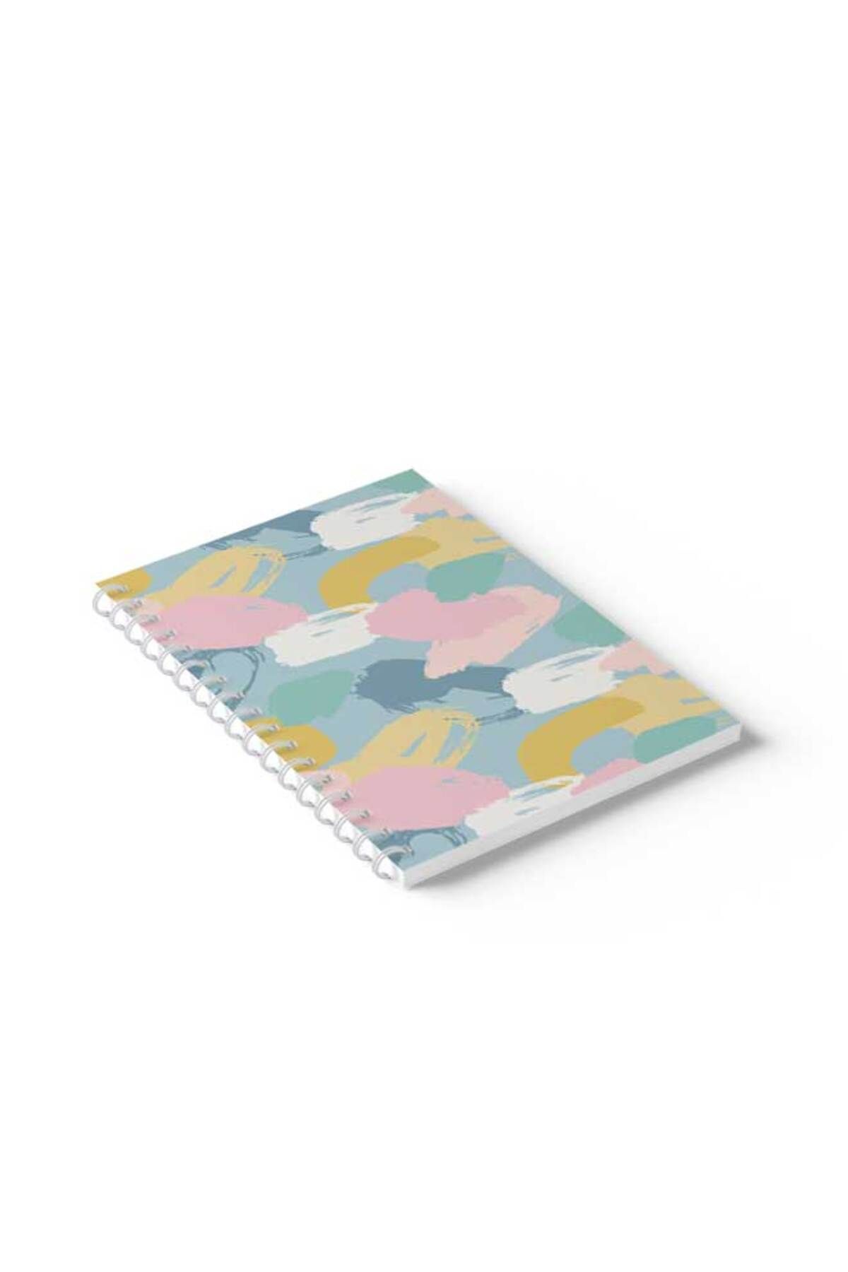 LOWHA-Spiral Notebook with Front and Back Hard Covers Featuring Colourful Spots Design 2