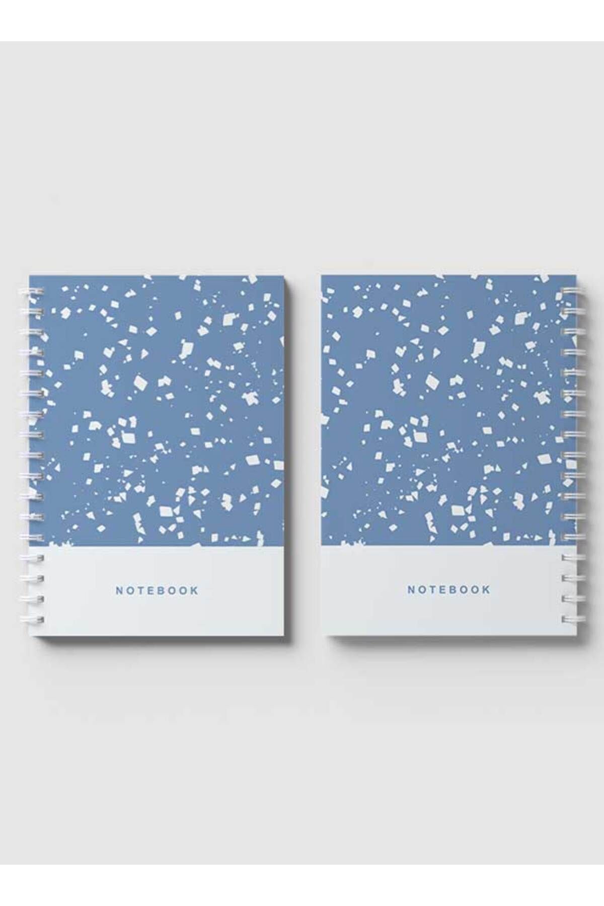 LOWHA-Spiral Notebook with Front and Back Hard Covers Featuring Terrazzo Style Design 4
