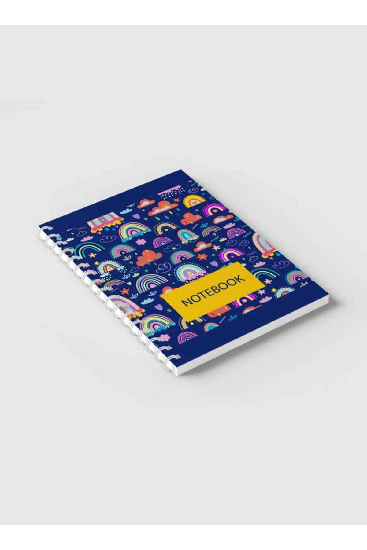 LOWHA-Spiral Notebook with Front and Back Hard Covers Featuring Boho Weather Design 2