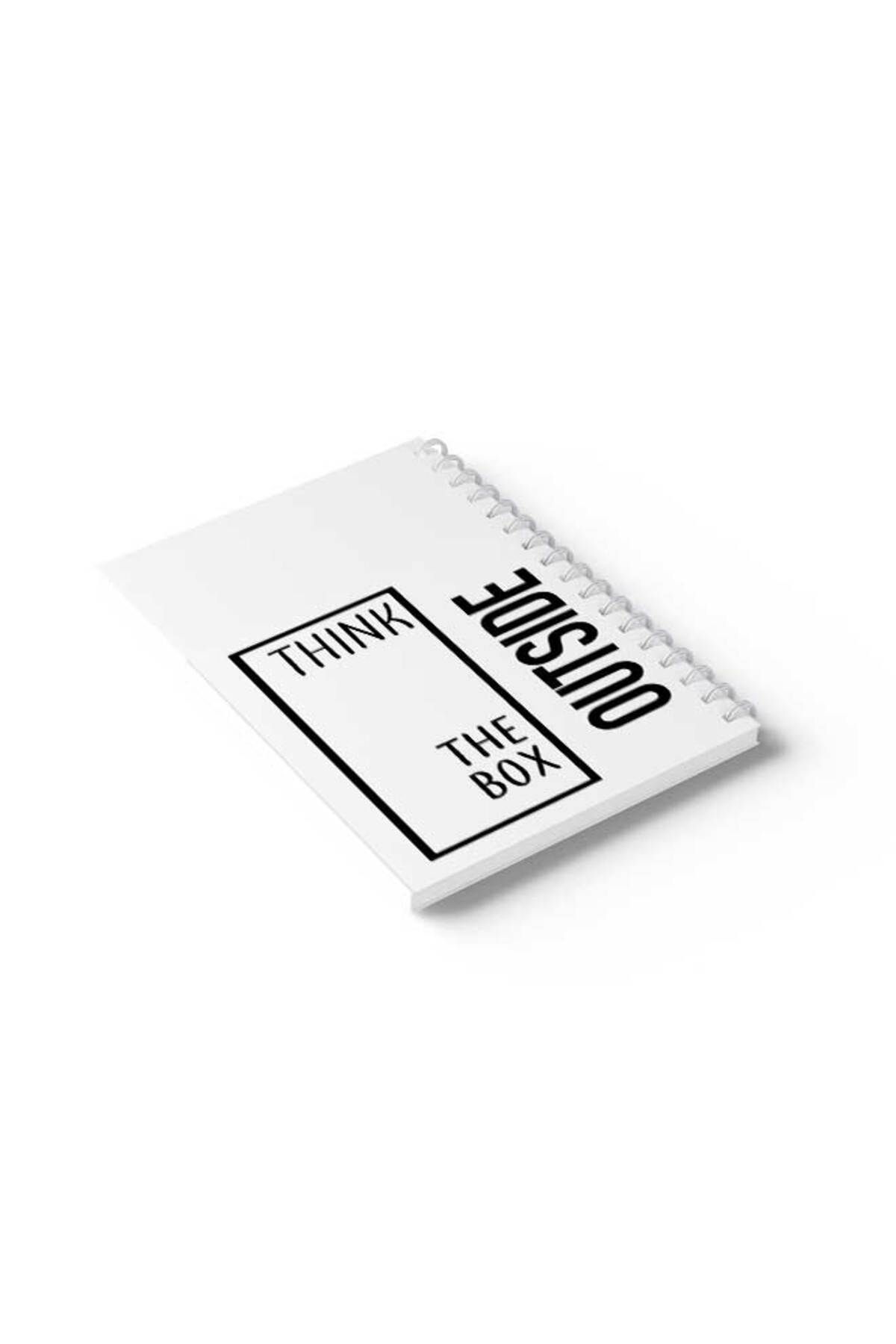 LOWHA-Spiral Notebook with Front and Back Hard Covers Featuring Think Outside the Box Design 6