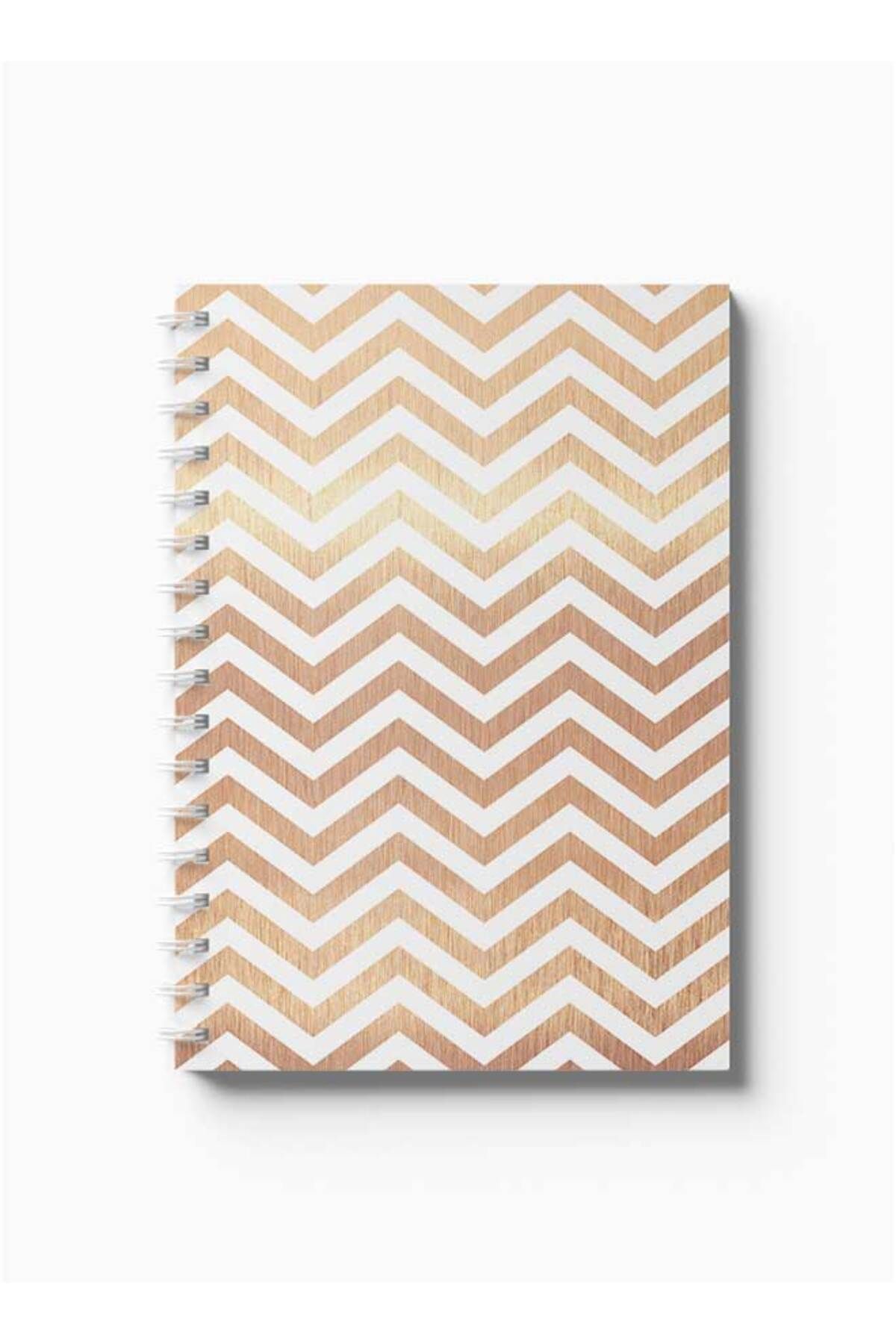 LOWHA-Spiral Notebook with Front and Back Hard Covers Featuring Zig Zag Design 5