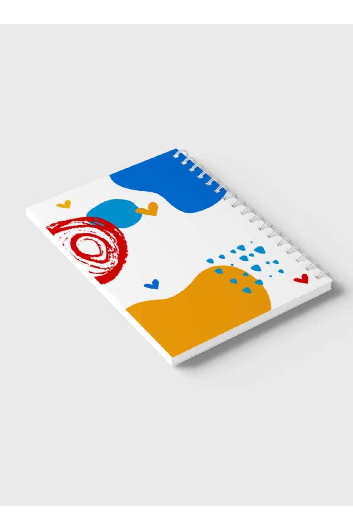 LOWHA-Spiral Notebook with Front and Back Hard Covers Featuring Creative Shapes Design 6