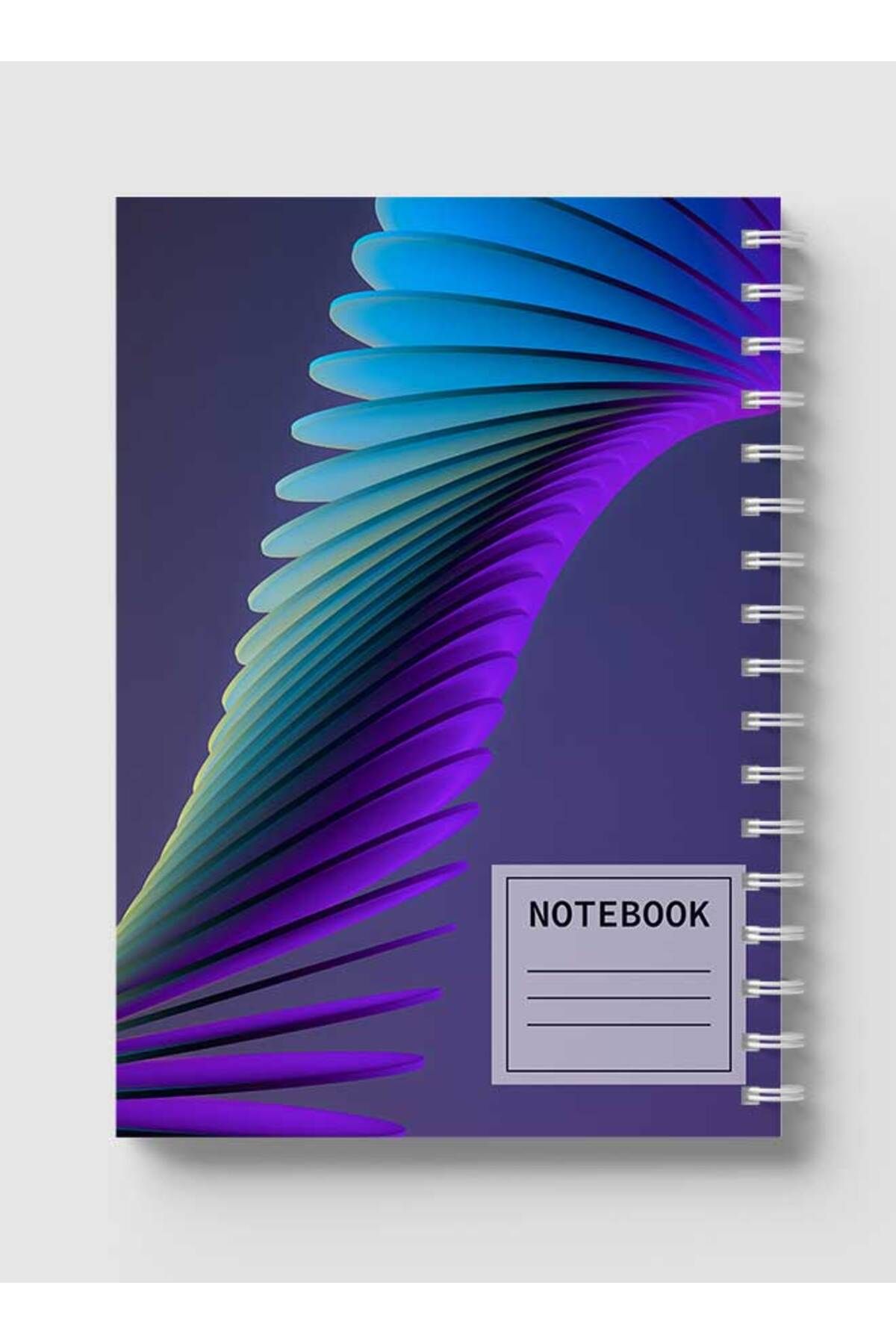 LOWHA-Spiral Notebook with Front and Back Hard Covers Featuring Spiral Stack Design 5