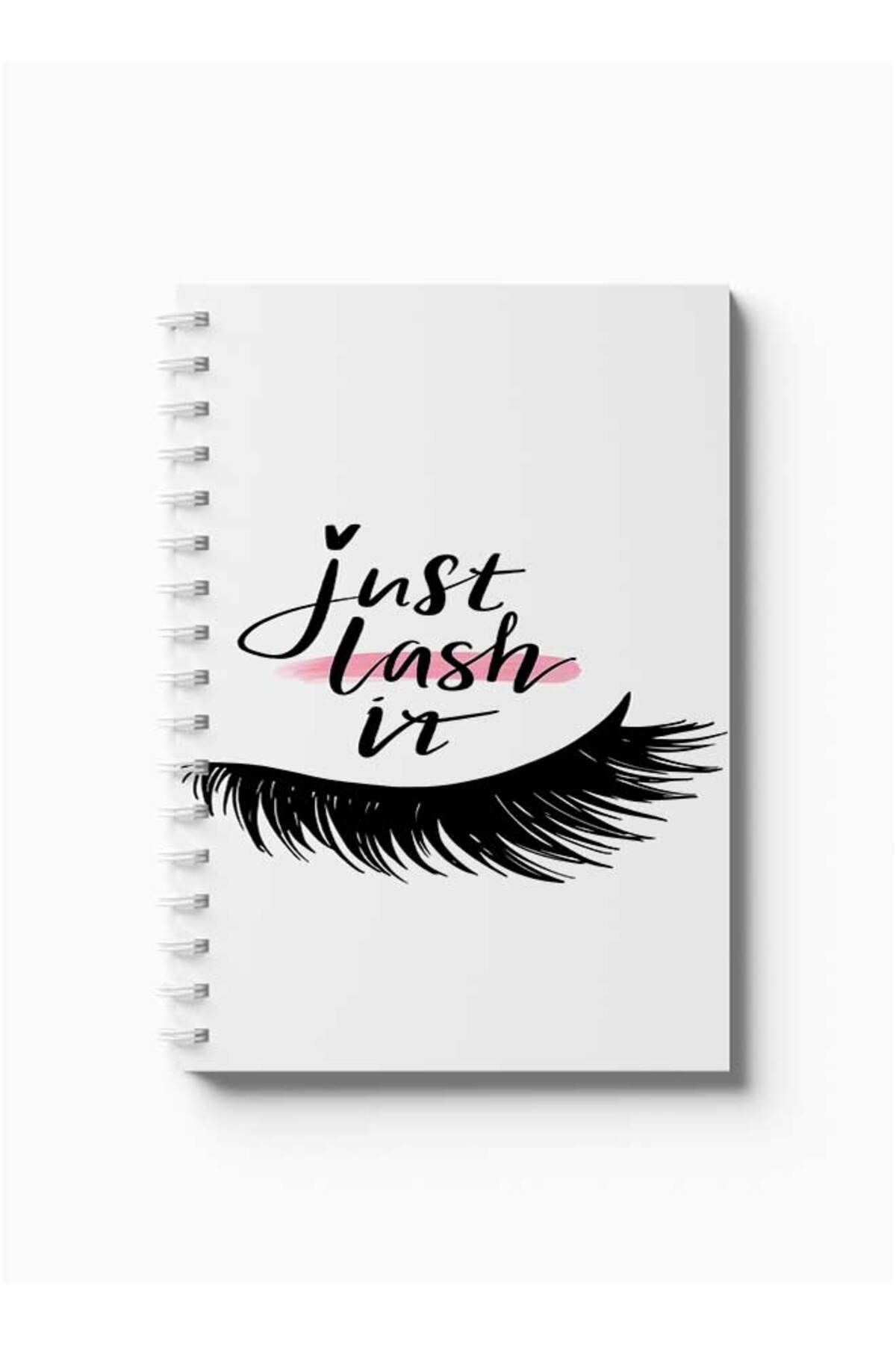 LOWHA-Spiral Notebook with Front and Back Hard Covers Featuring Just Lash It Design 5