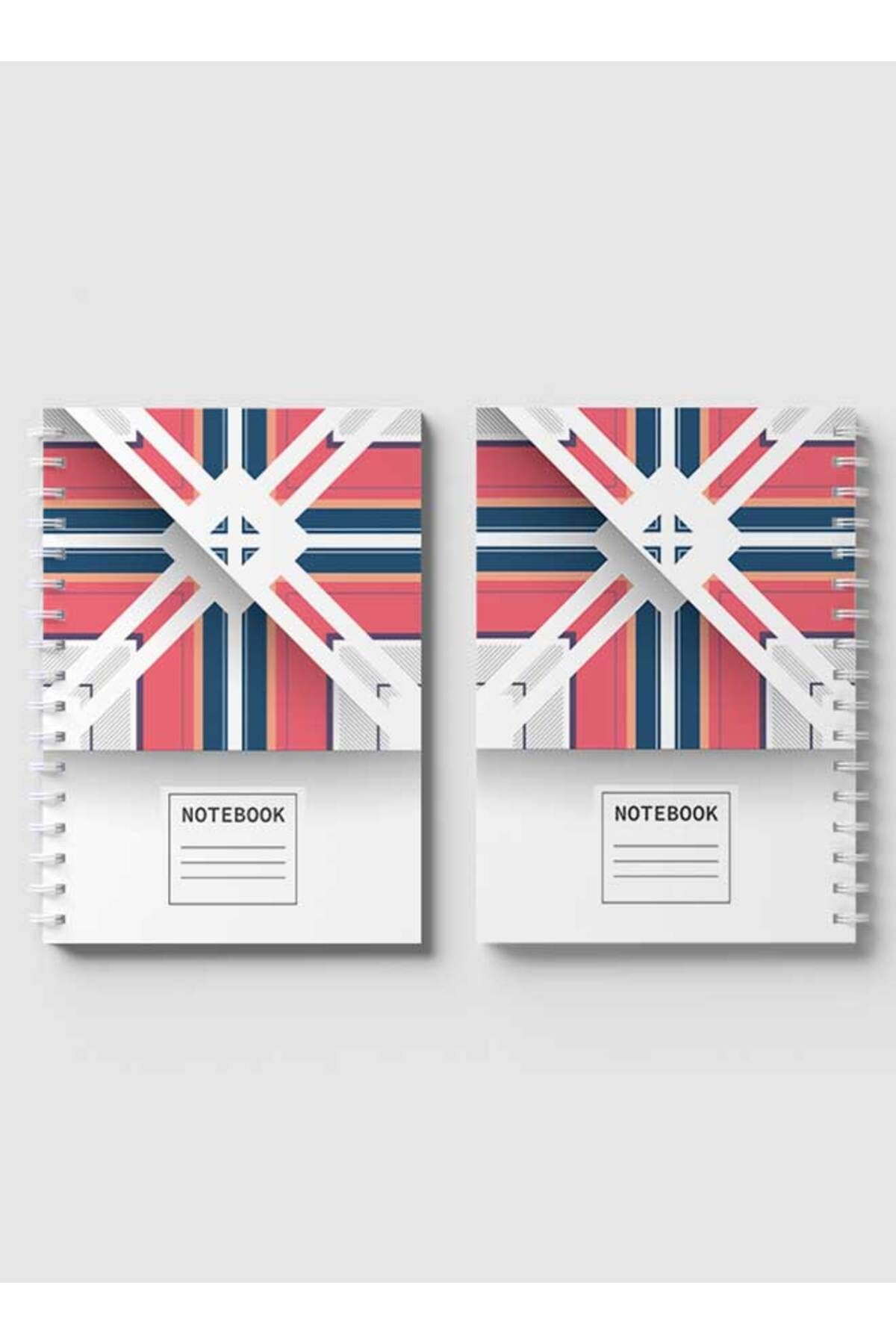 LOWHA-Spiral Notebook with Front and Back Hard Covers Featuring Futuristic Shape Design 4