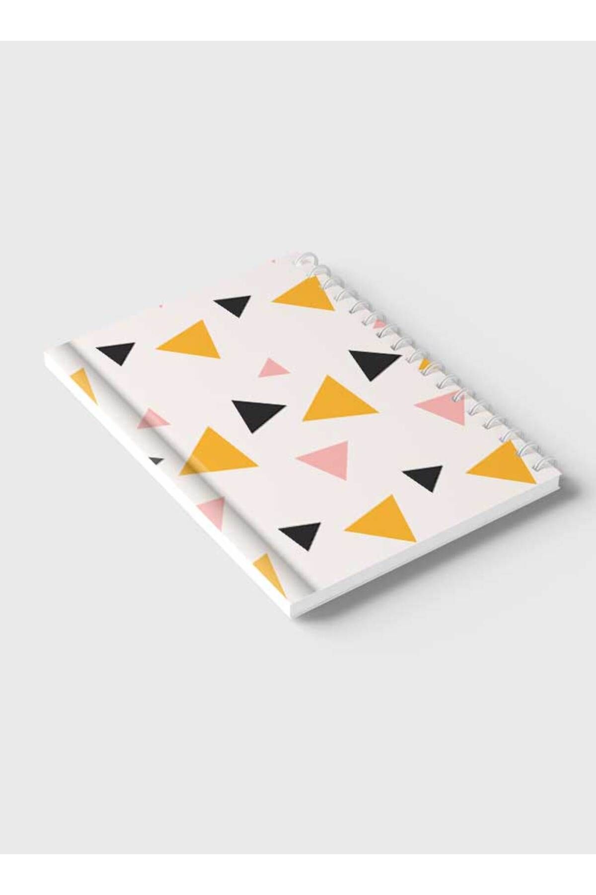 LOWHA-Spiral Notebook with Front and Back Hard Covers Featuring Memphis Abstract Shapes Design 6