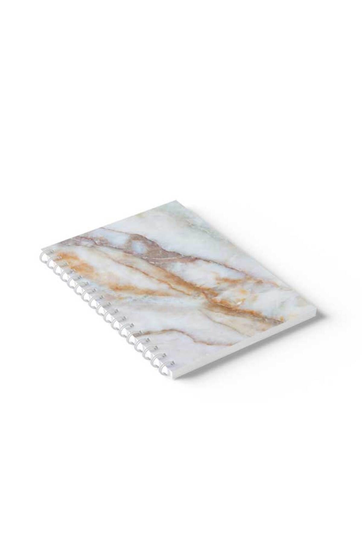 LOWHA-Spiral Notebook with Front and Back Hard Covers Featuring Marble Design 2