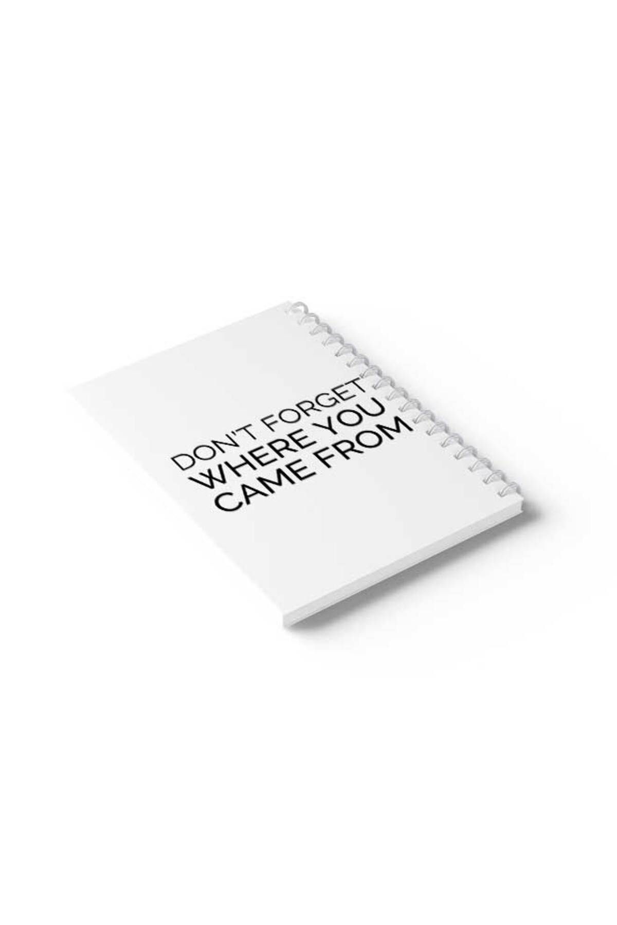 LOWHA-Spiral Notebook with Front and Back Hard Covers Featuring Don't Forget Where You Came From Design 6