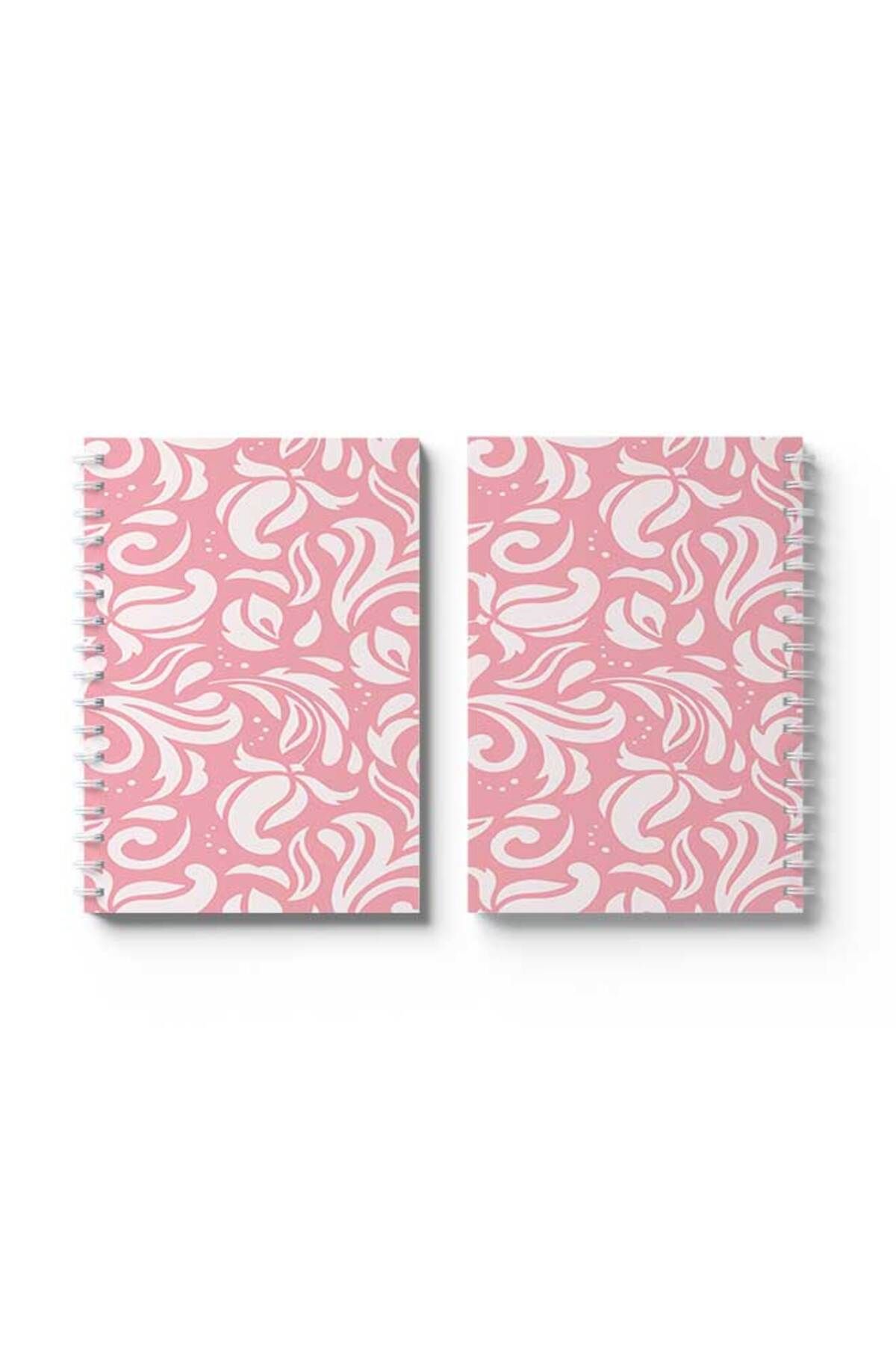 LOWHA-Spiral Notebook with Front and Back Hard Covers Featuring Shapes Design 4