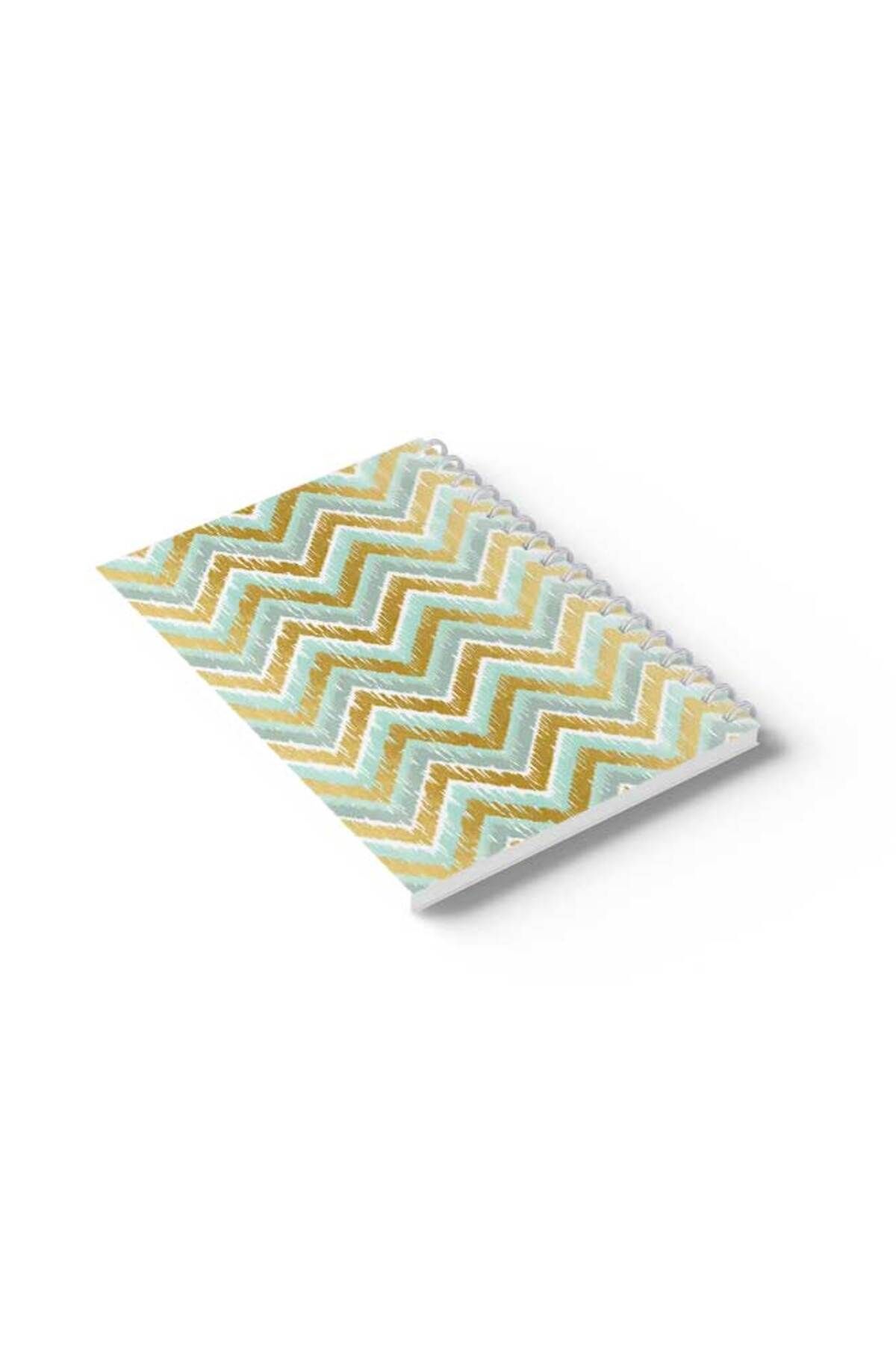 LOWHA-Spiral Notebook with Front and Back Hard Covers Featuring Zig Zag Design 6