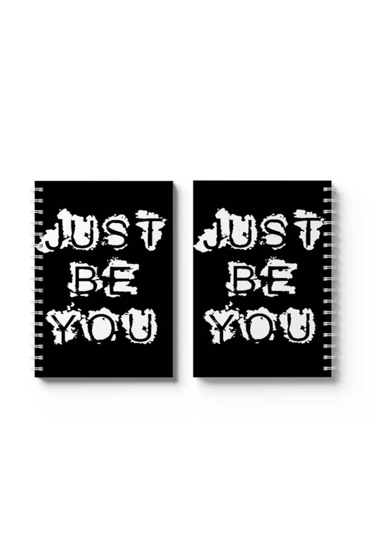 LOWHA-Spiral Notebook with Front and Back Hard Covers Featuring Just Be You Design 4