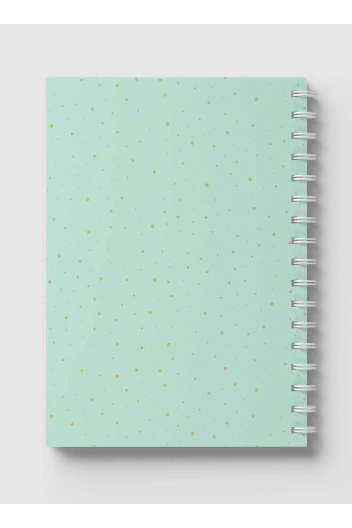 LOWHA-Spiral Notebook with Front and Back Hard Covers Featuring Golden Dots Design 5