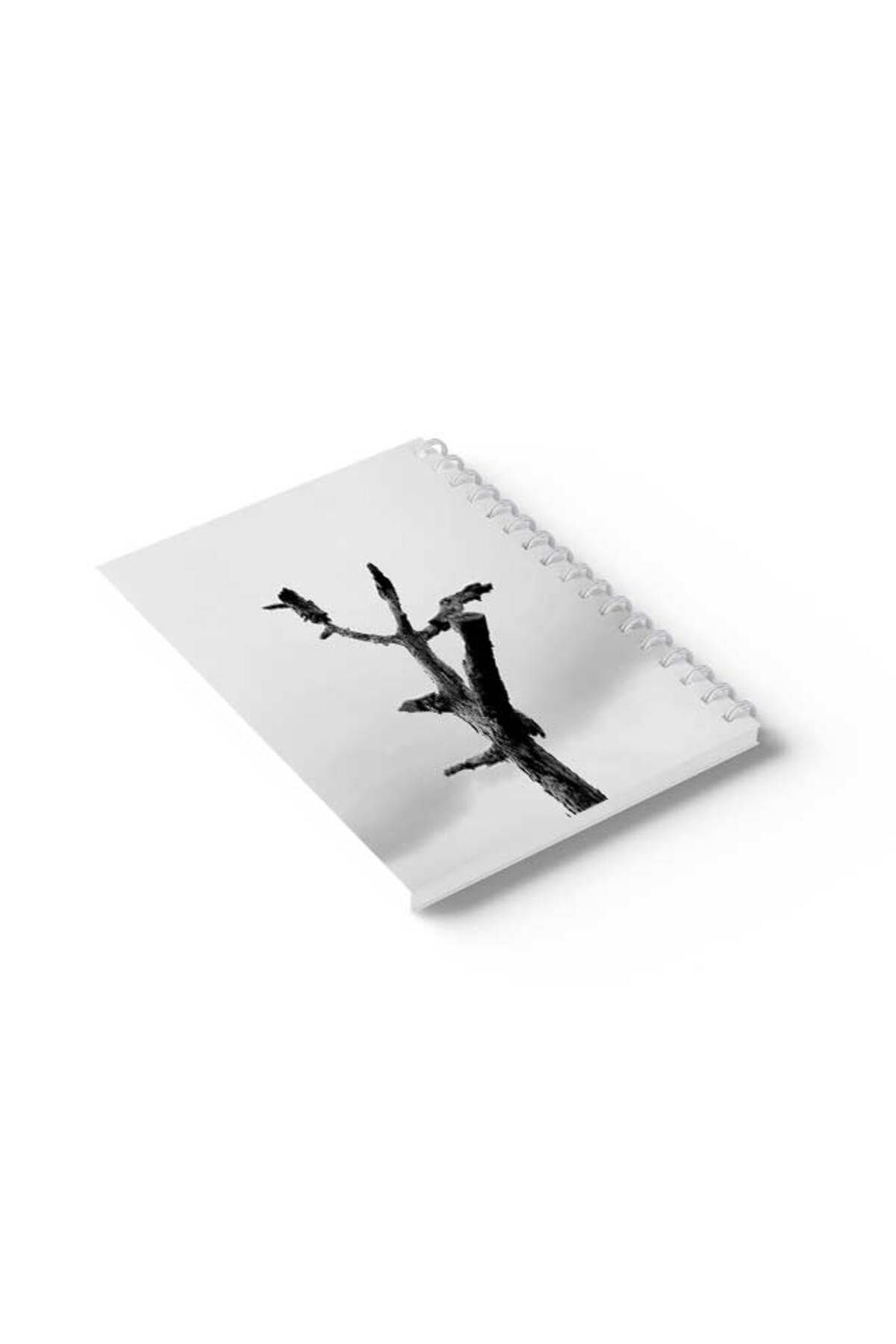 LOWHA-Spiral Notebook with Front and Back Hard Covers Featuring Burnt Tree Design 6