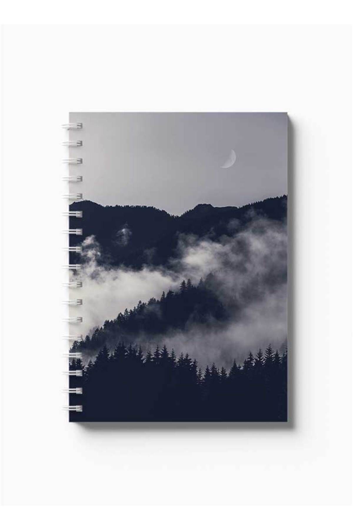 LOWHA-Spiral Notebook with Front and Back Hard Covers Featuring Dusk Design 5