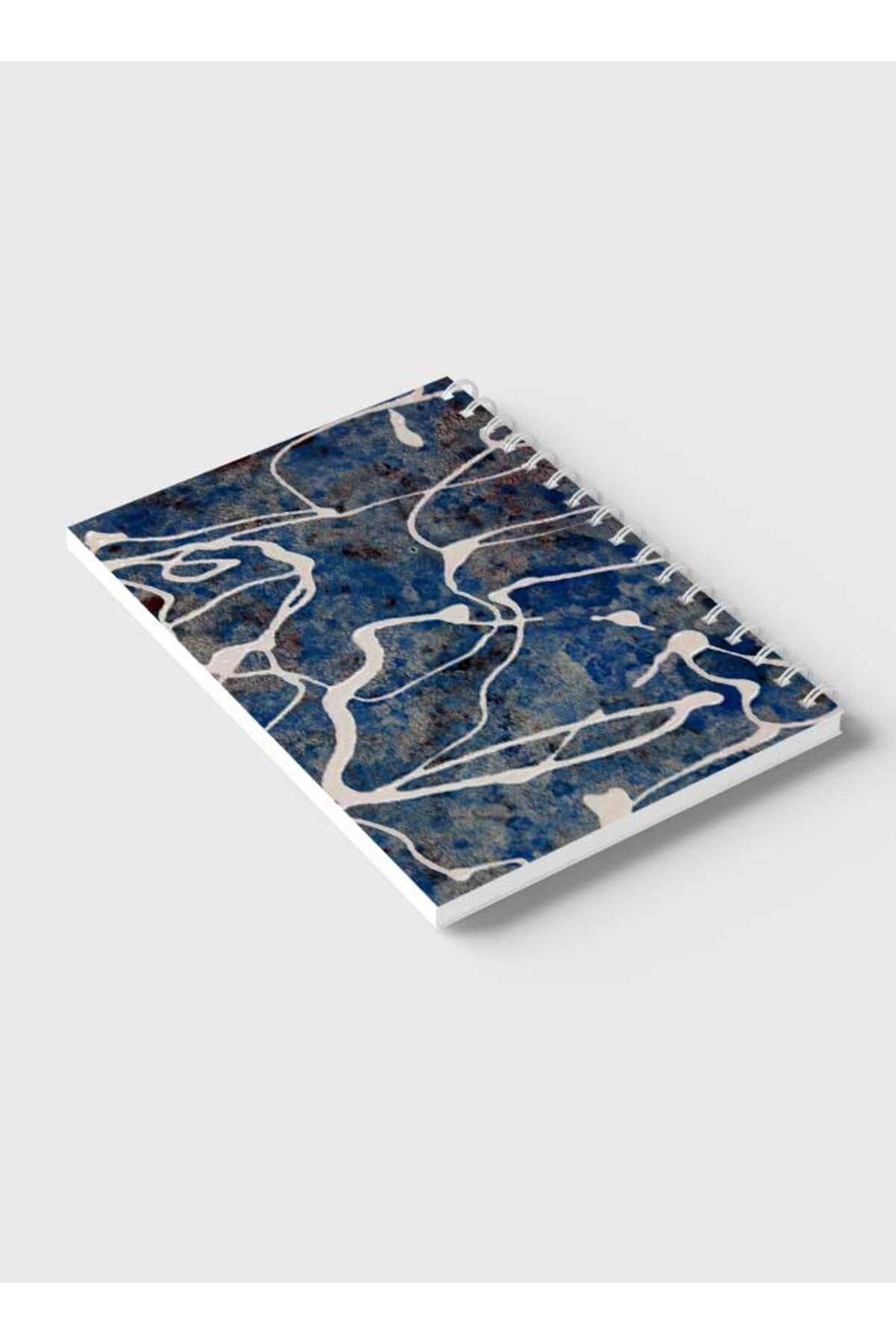 LOWHA-Spiral Notebook with Front and Back Hard Covers Featuring Granite Style Design 6
