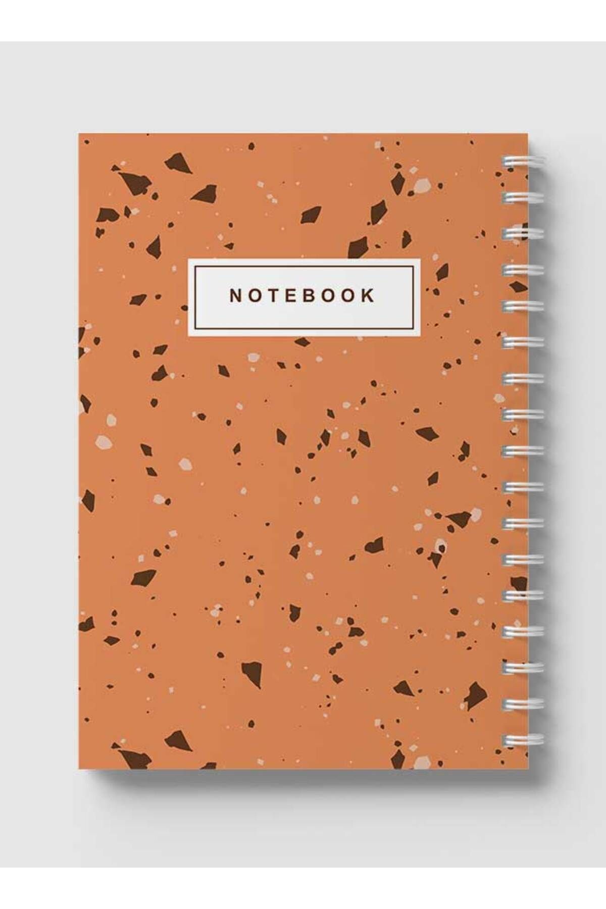 LOWHA-Spiral Notebook with Front and Back Hard Covers Featuring Terrazzo Style Design 5