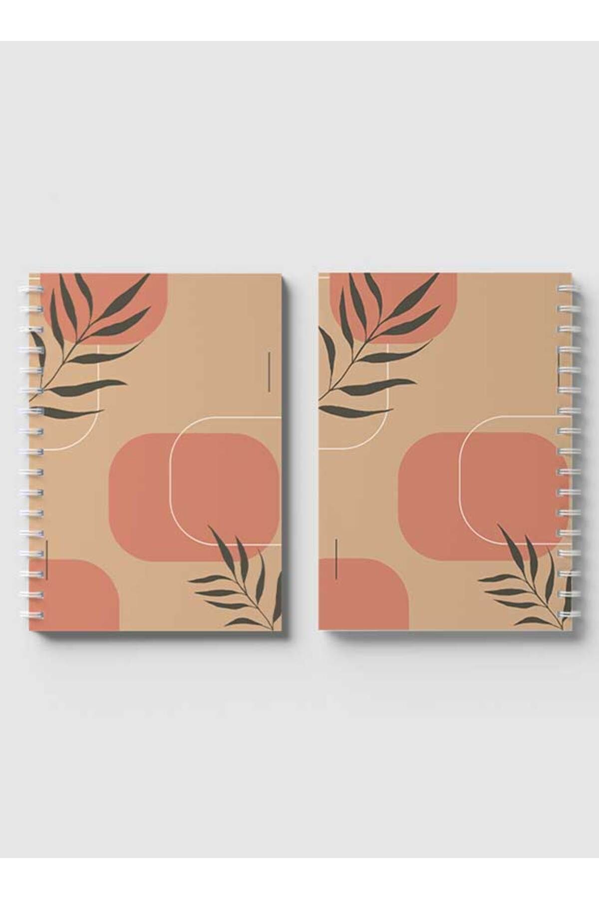 LOWHA-Spiral Notebook with Front and Back Hard Covers Featuring Boho Design 4