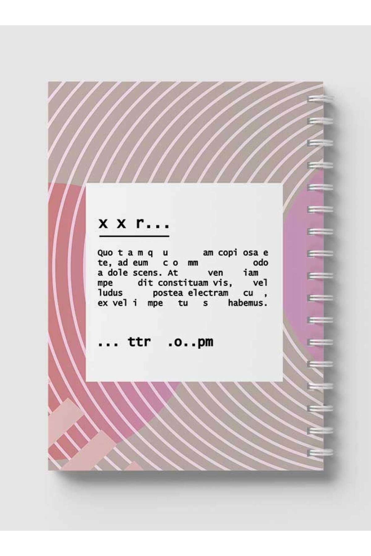 LOWHA-Spiral Notebook with Front and Back Hard Covers Featuring Abstract Design 5