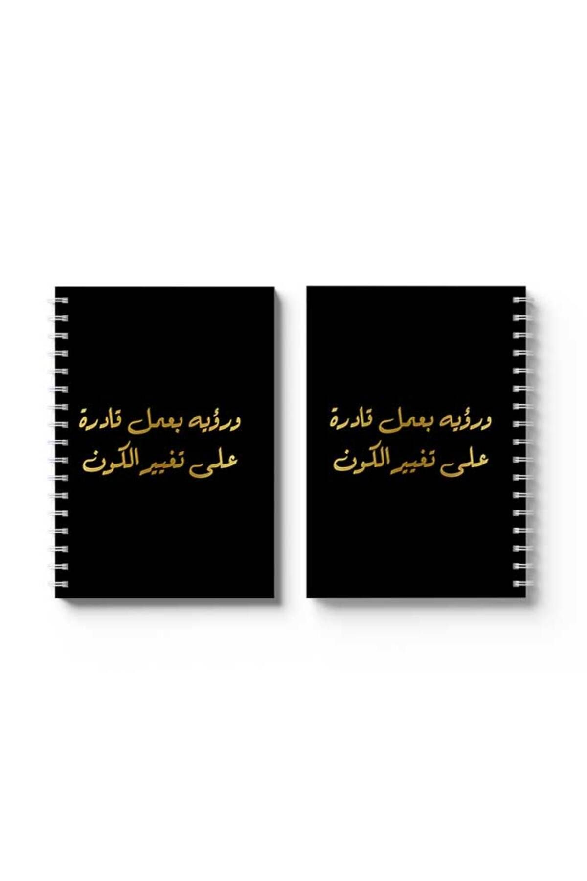 LOWHA-Spiral Notebook with Front and Back Hard Covers Featuring Vision with Work Design 4