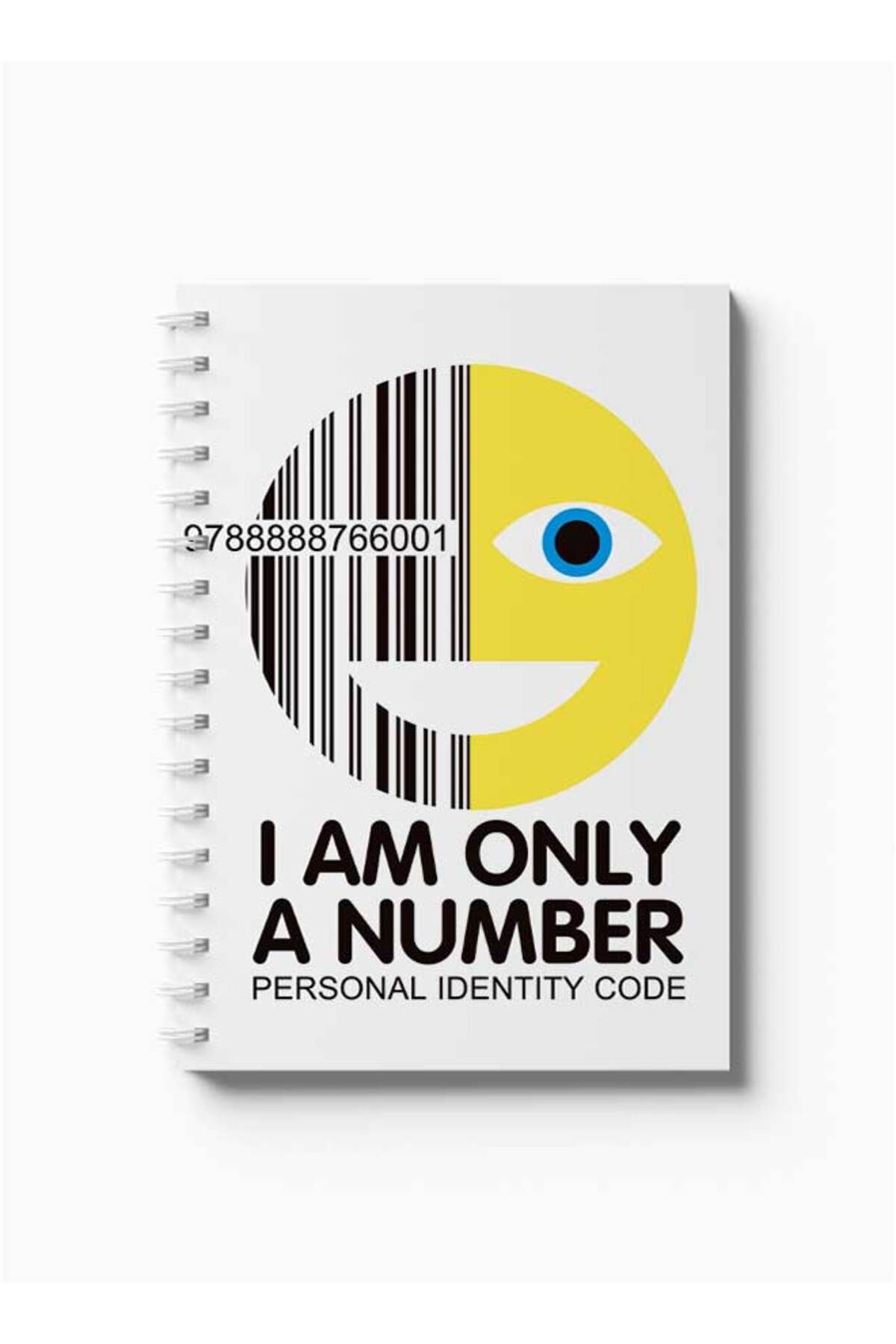 LOWHA-Spiral Notebook with Front and Back Hard Covers Featuring I Am Only A number Design 5