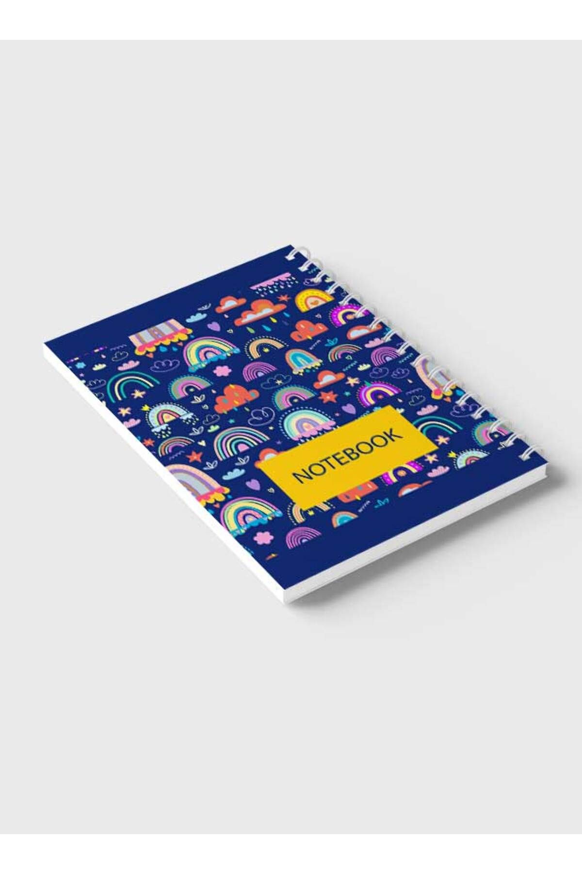 LOWHA-Spiral Notebook with Front and Back Hard Covers Featuring Boho Weather Design 6
