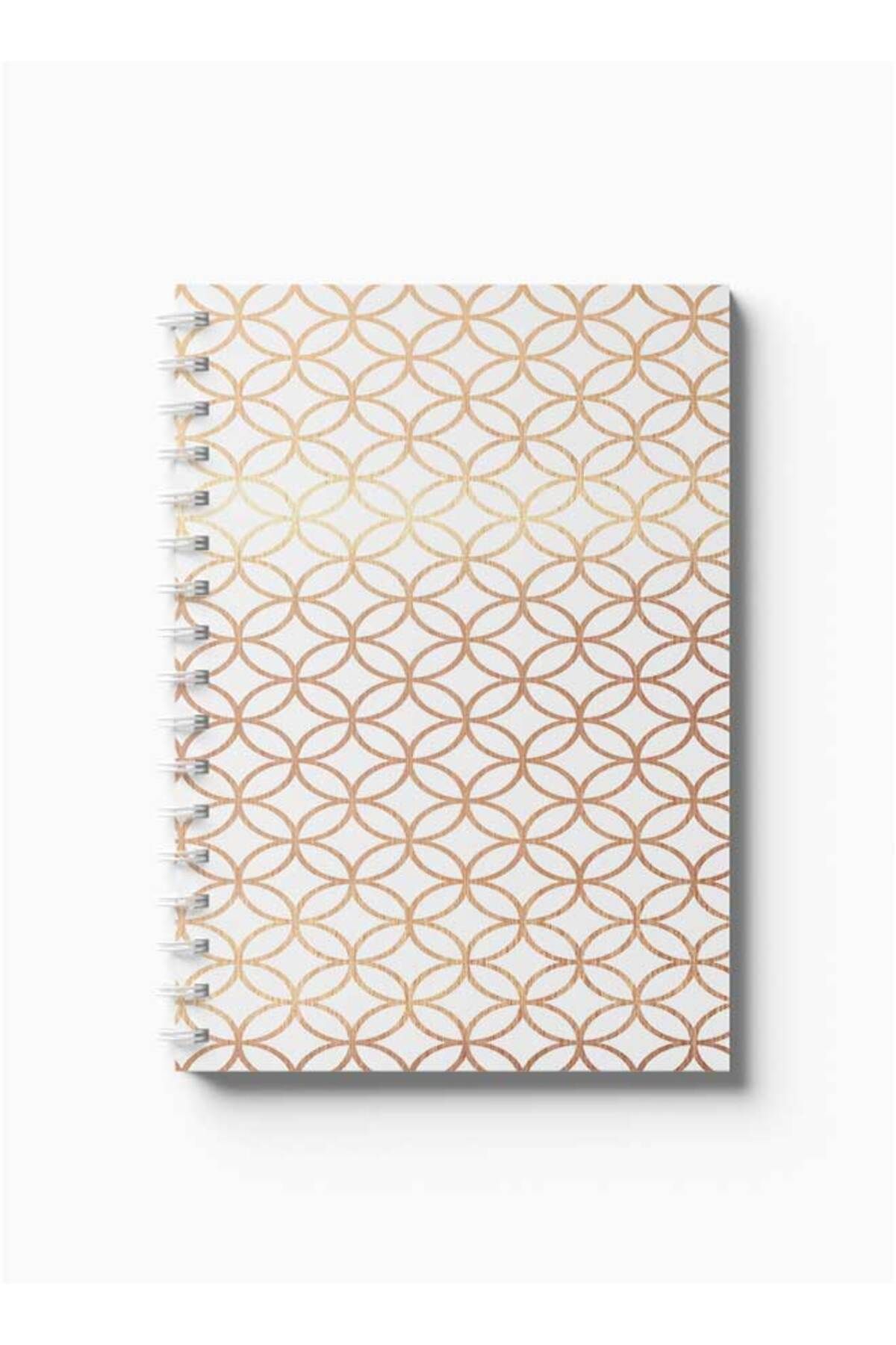 LOWHA-Spiral Notebook with Front and Back Hard Covers Featuring Shapes Design 5