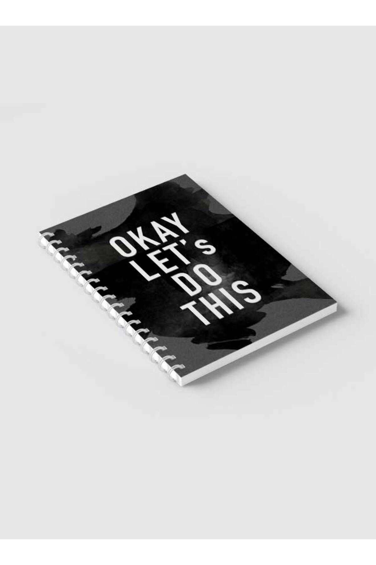 LOWHA-Spiral Notebook with Front and Back Hard Covers Featuring Okay Let's Do This Design 6