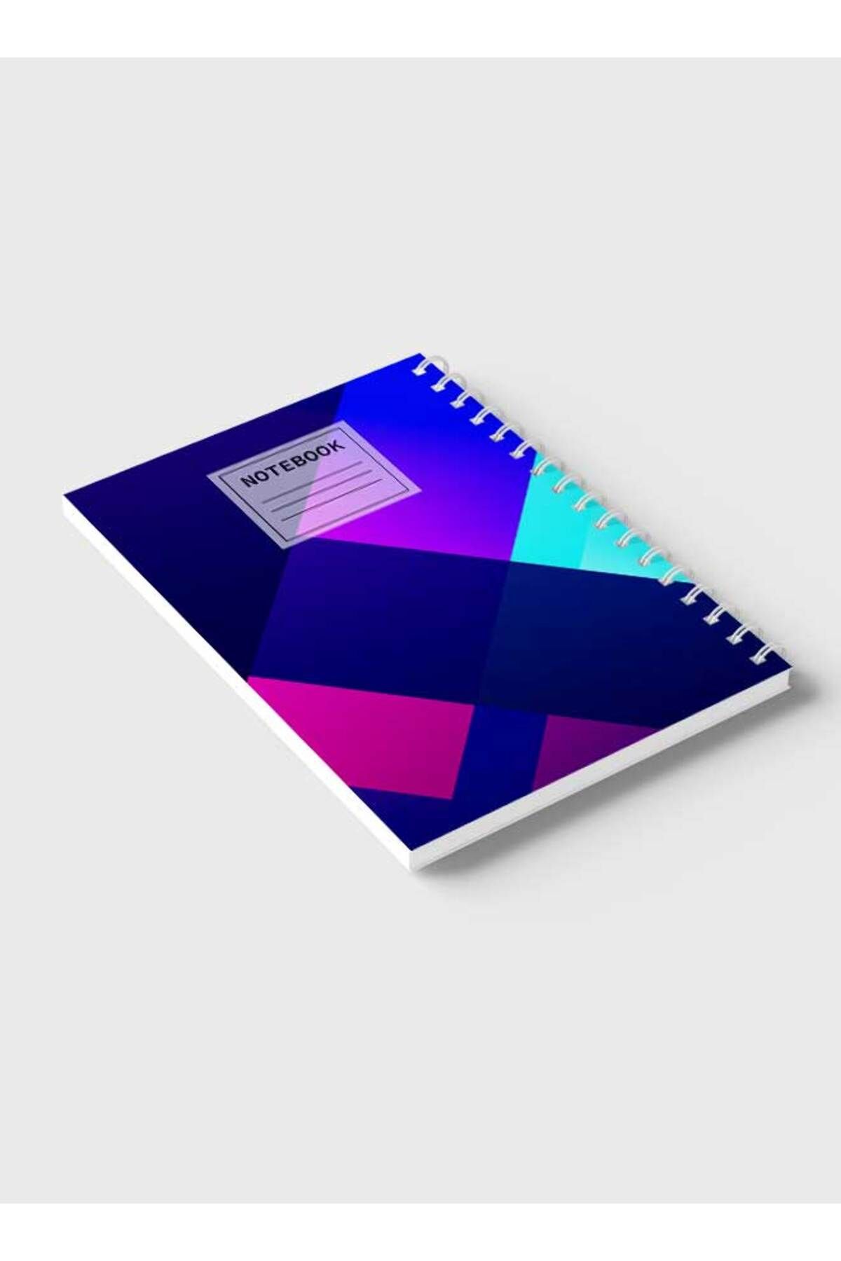 LOWHA-Spiral Notebook with Front and Back Hard Covers Featuring Gradient Design 6