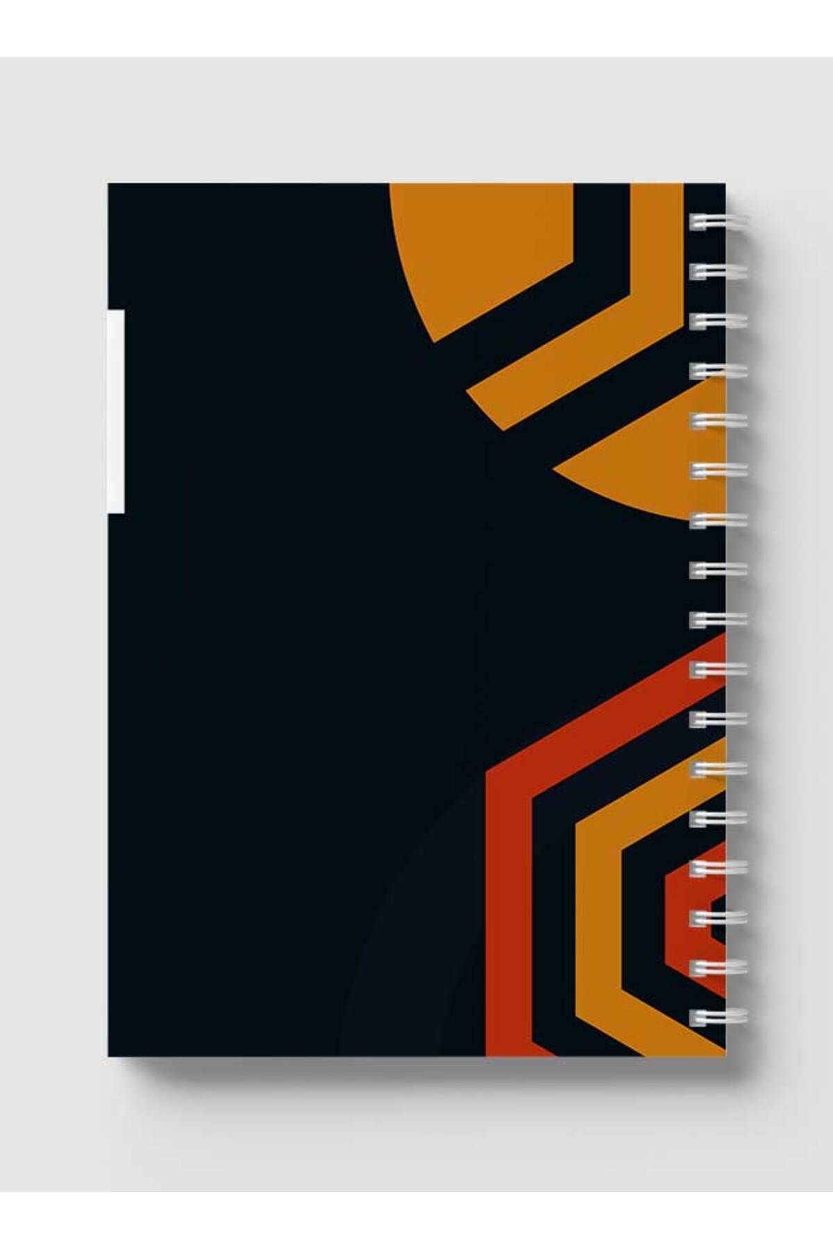 LOWHA-Spiral Notebook with Front and Back Hard Covers Featuring Modern Colored Shapes Design 5